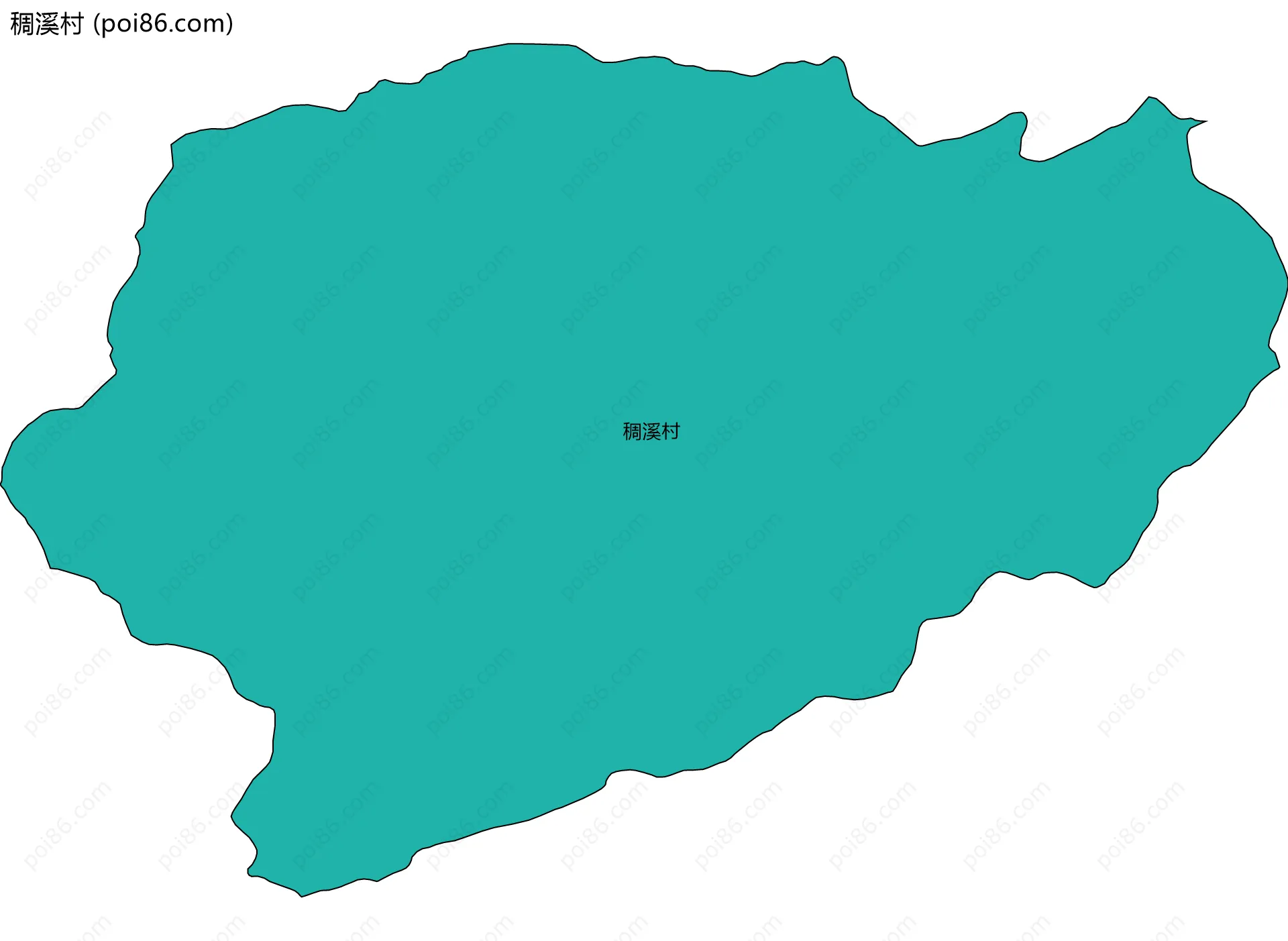 稠溪村边界地图
