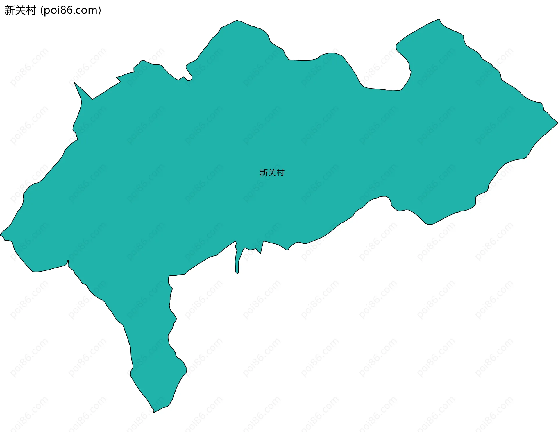 新关村边界地图