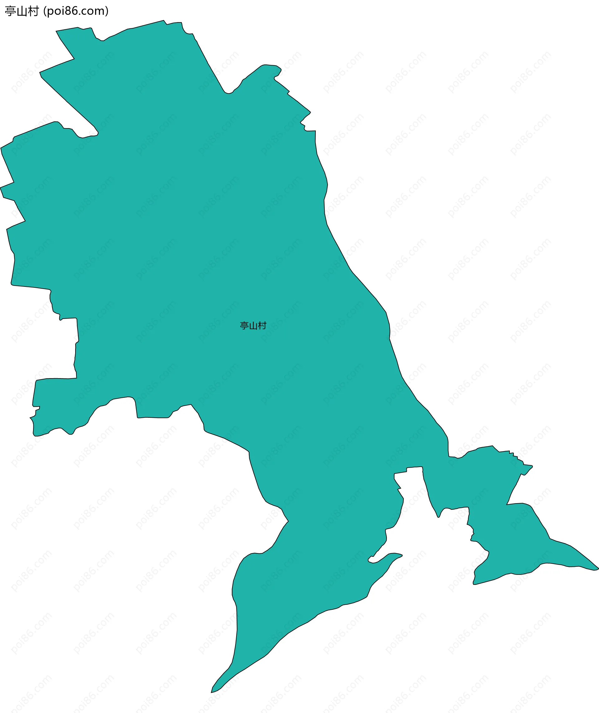亭山村边界地图