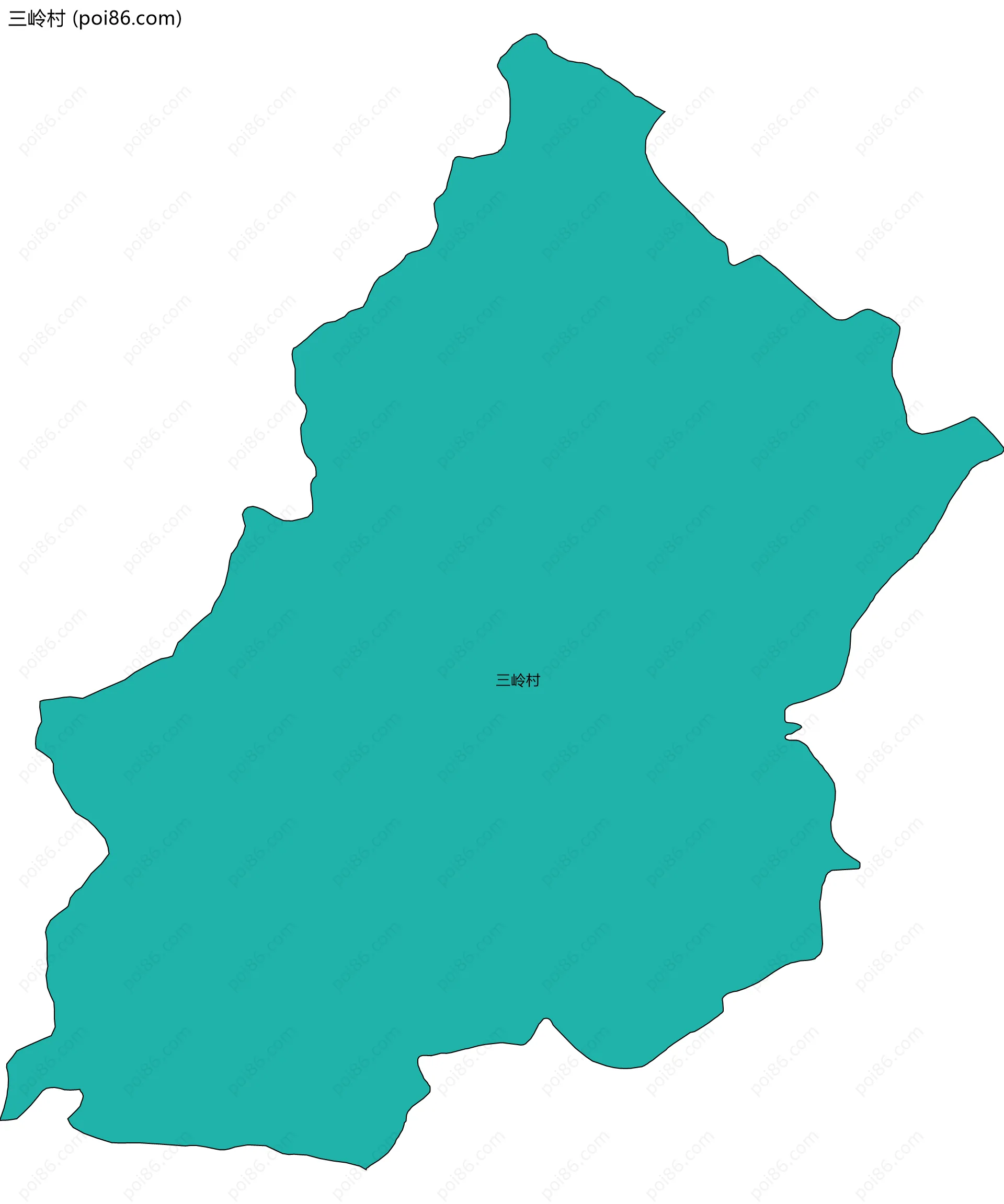 三岭村边界地图