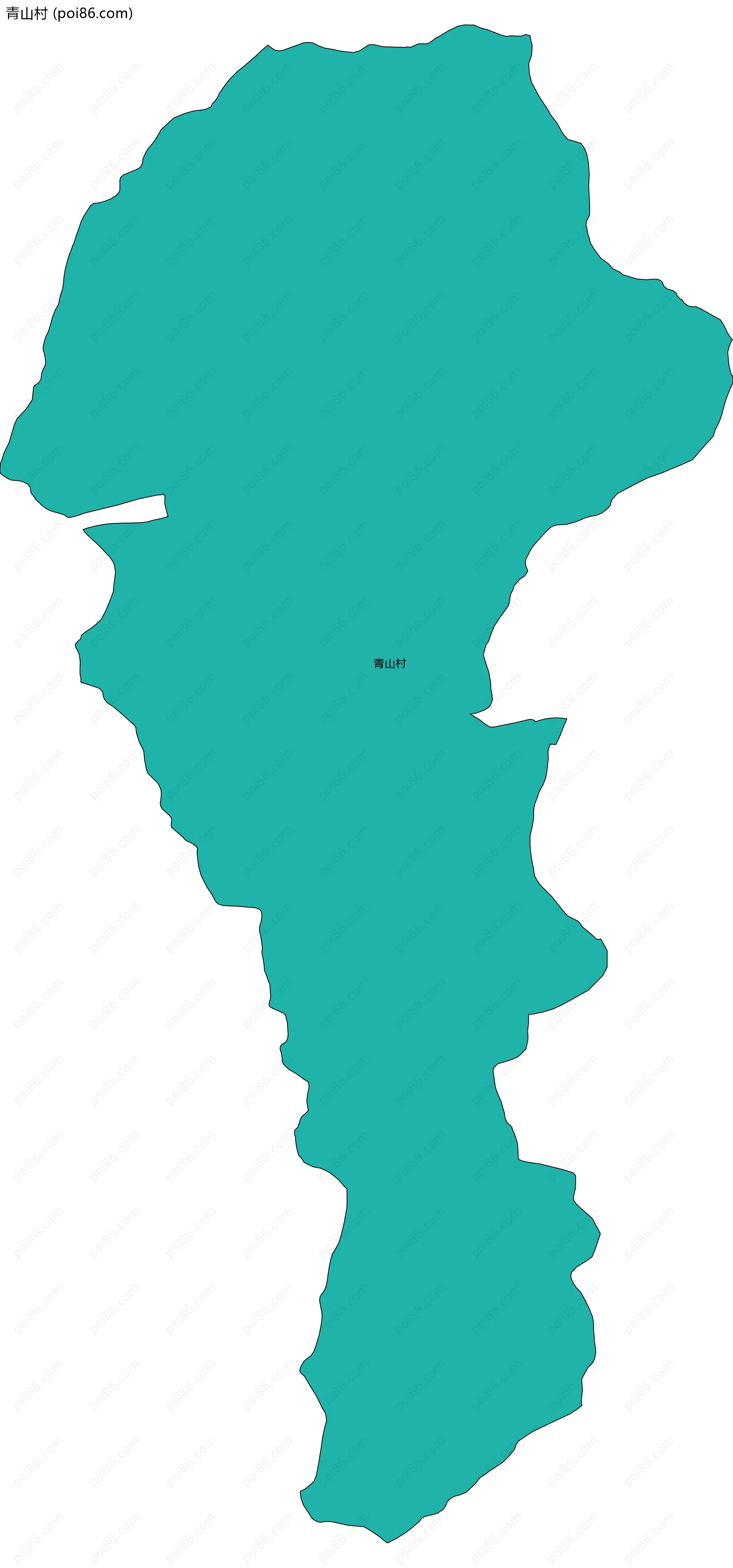 青山村边界地图