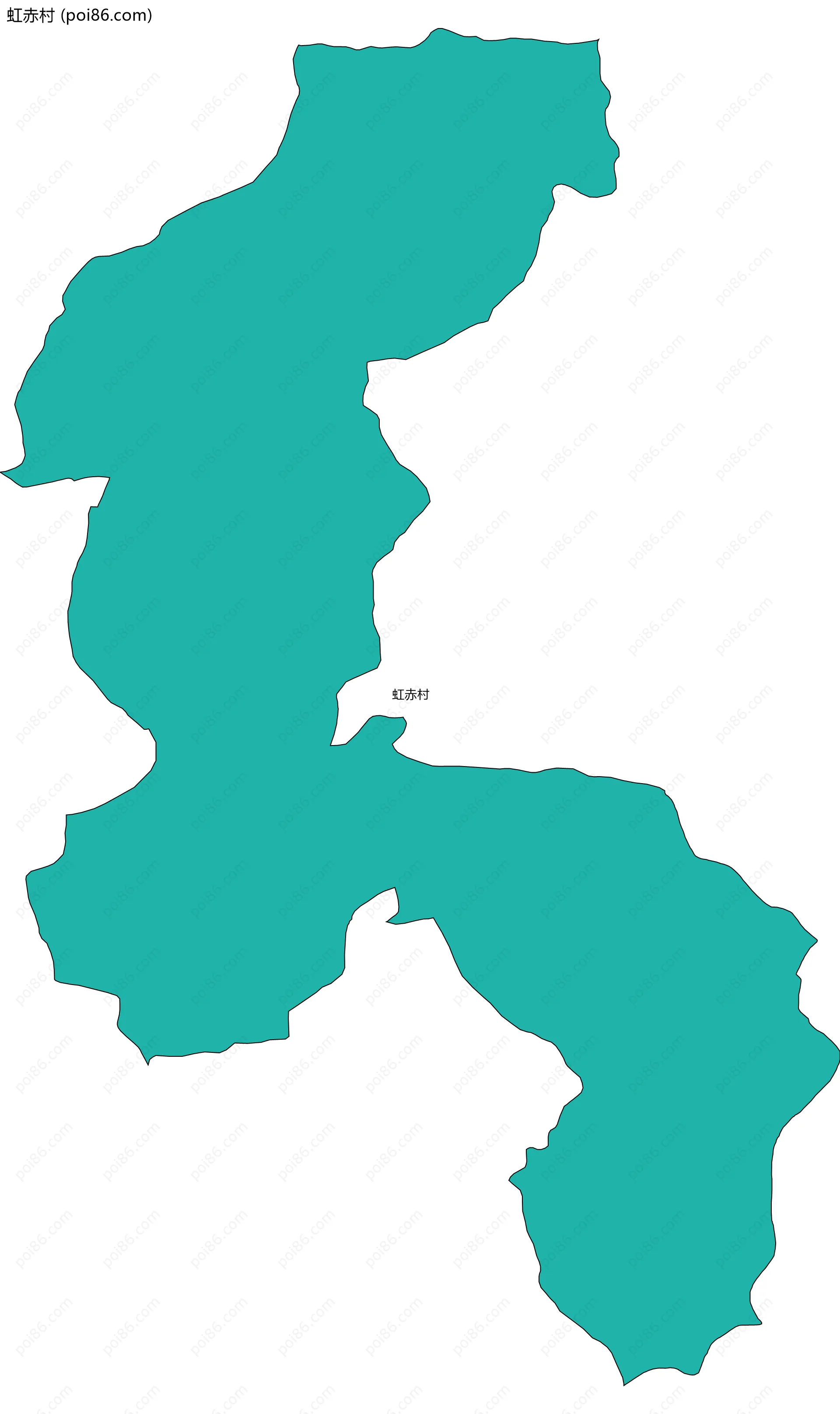虹赤村边界地图
