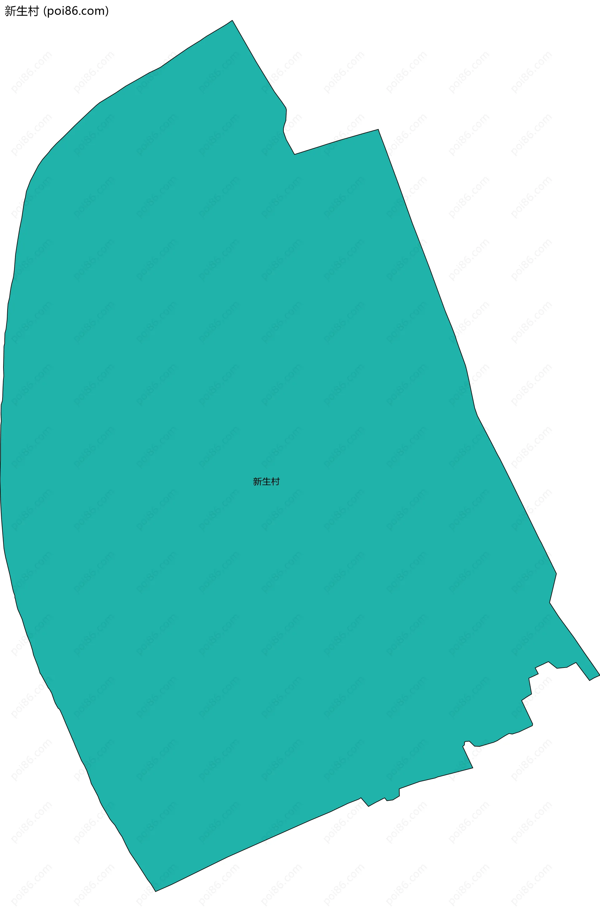 新生村边界地图