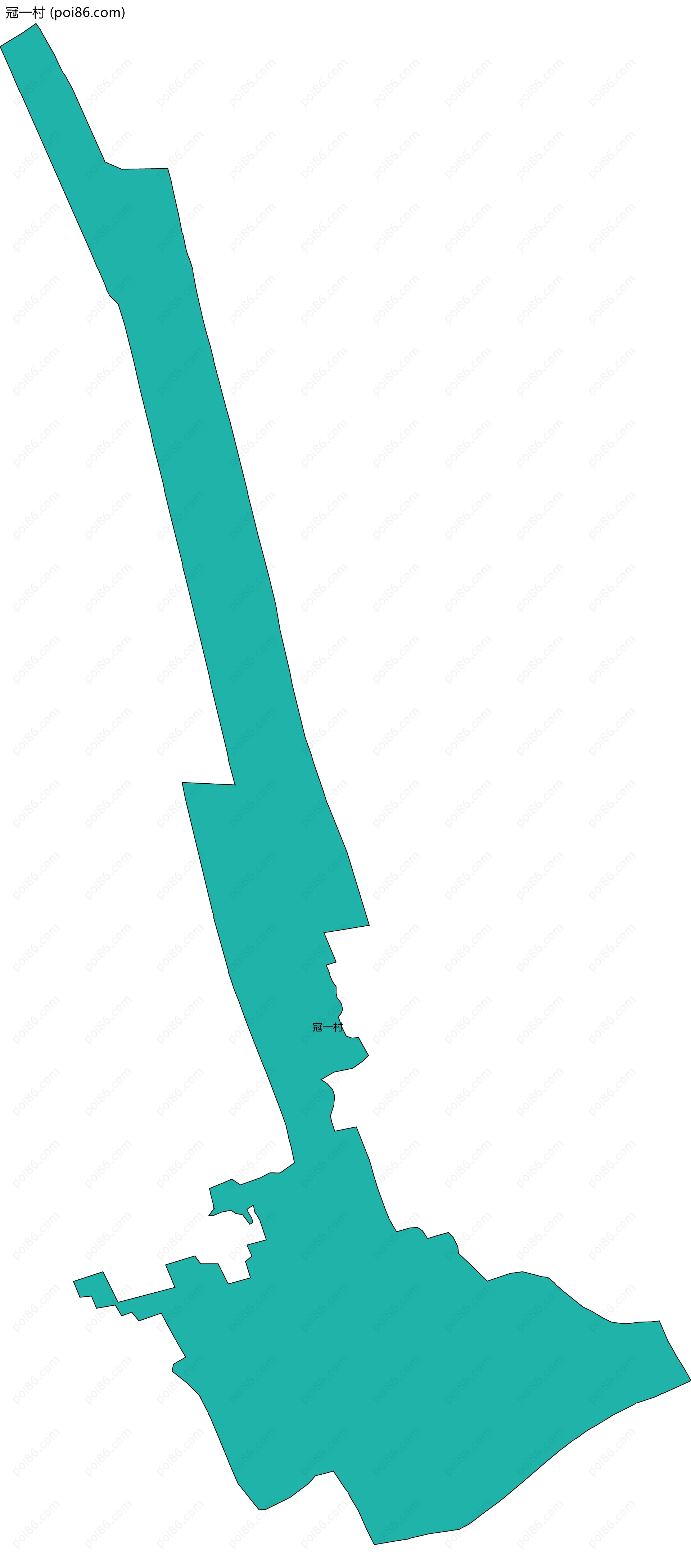 冠一村边界地图