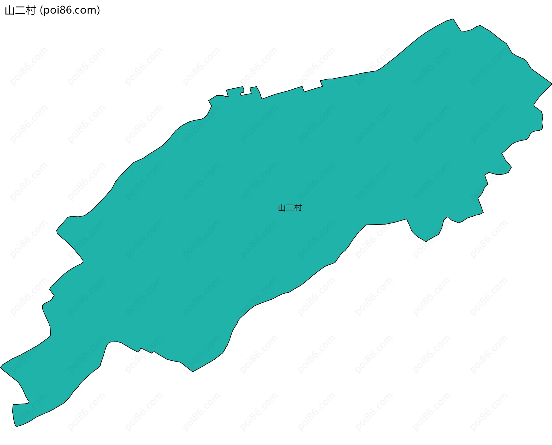 山二村边界地图