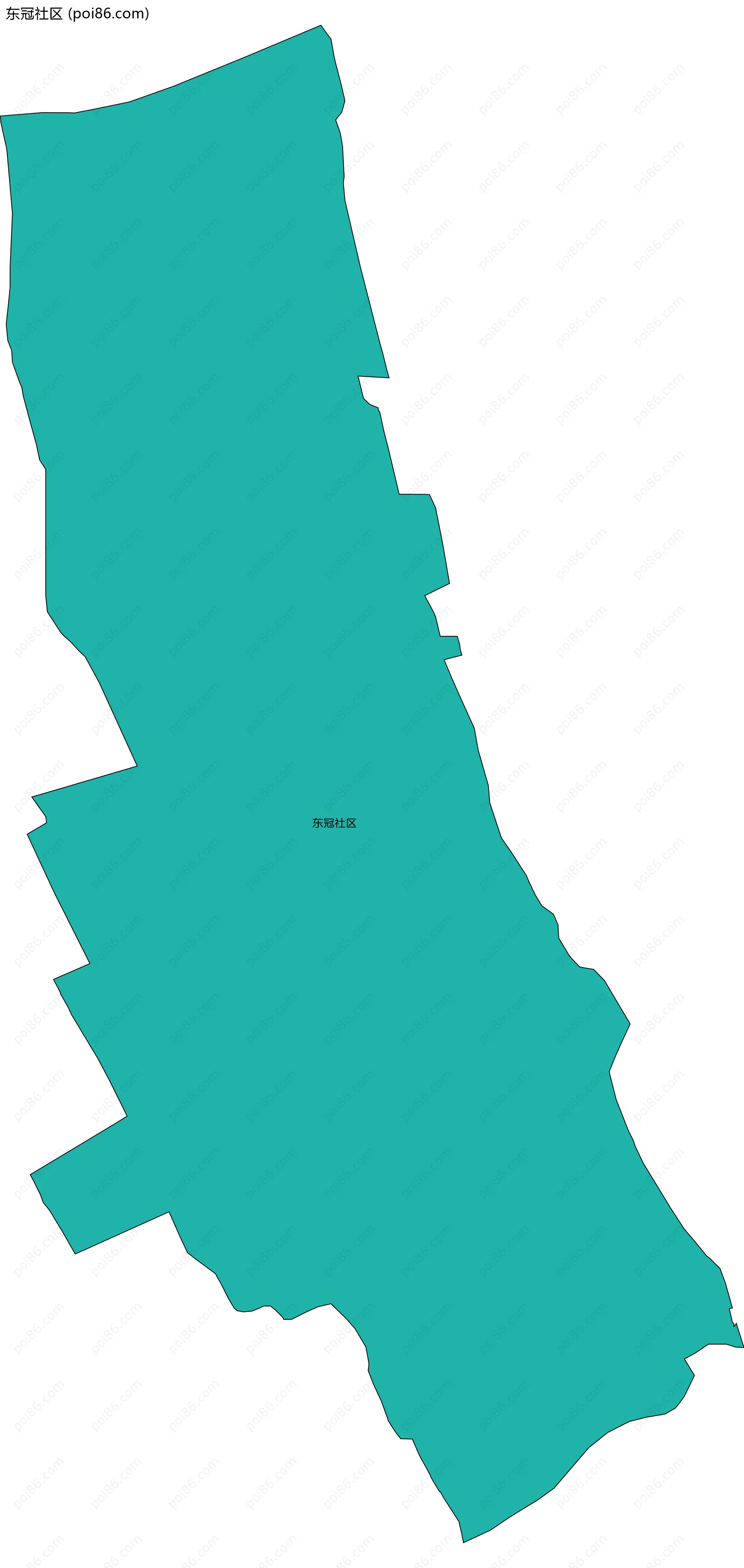 东冠社区边界地图