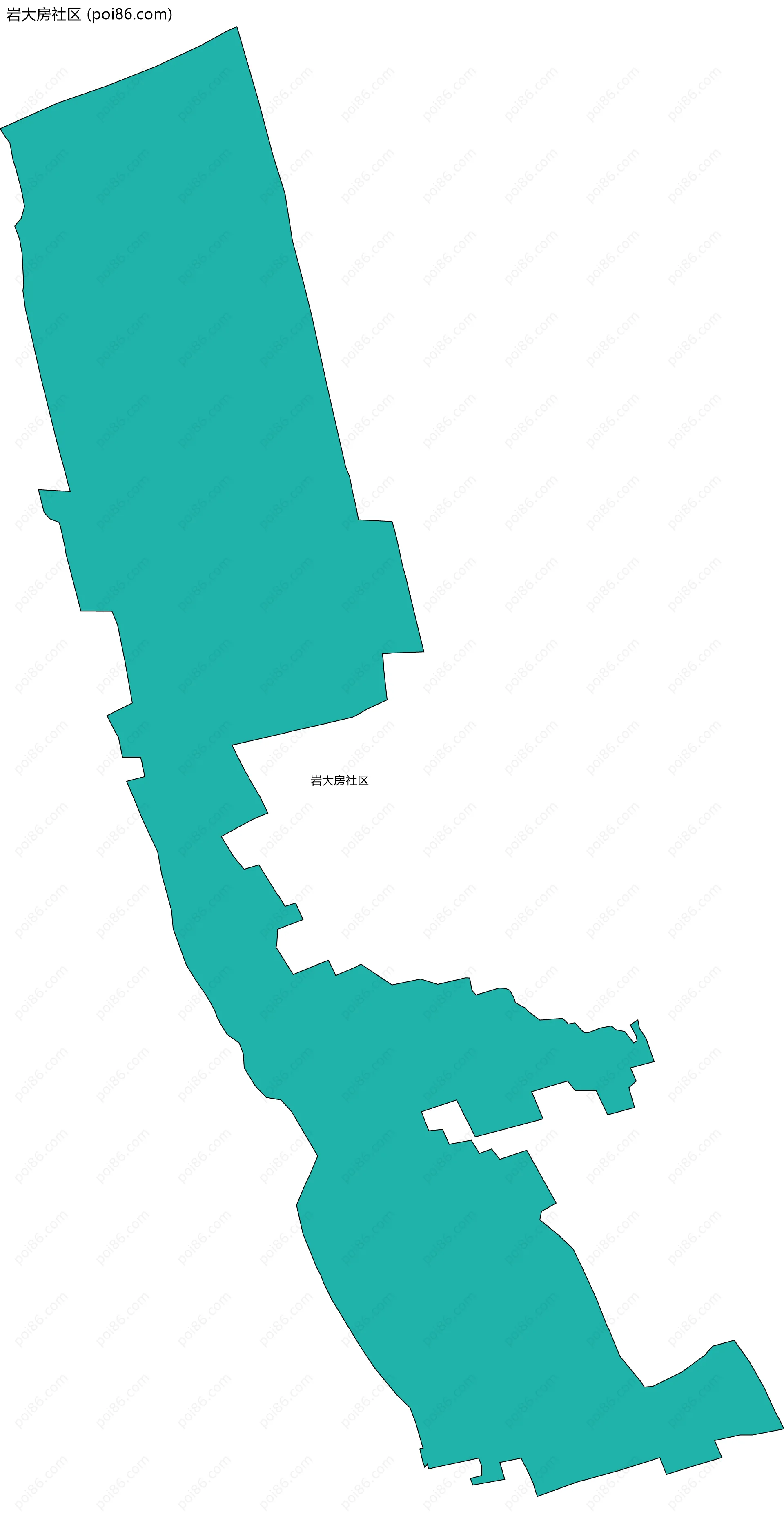 岩大房社区边界地图