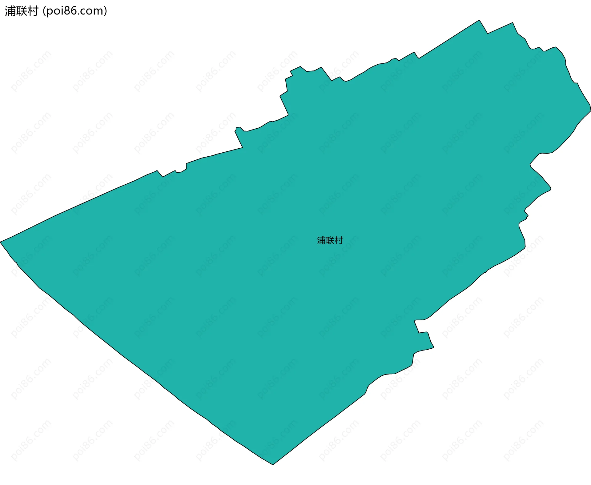 浦联村边界地图