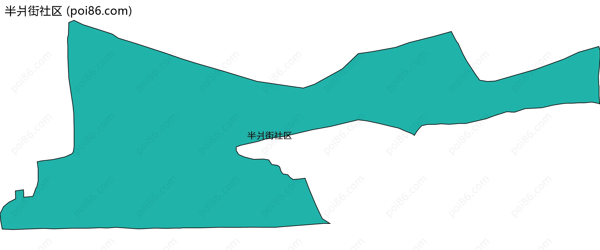 半爿街社区边界地图