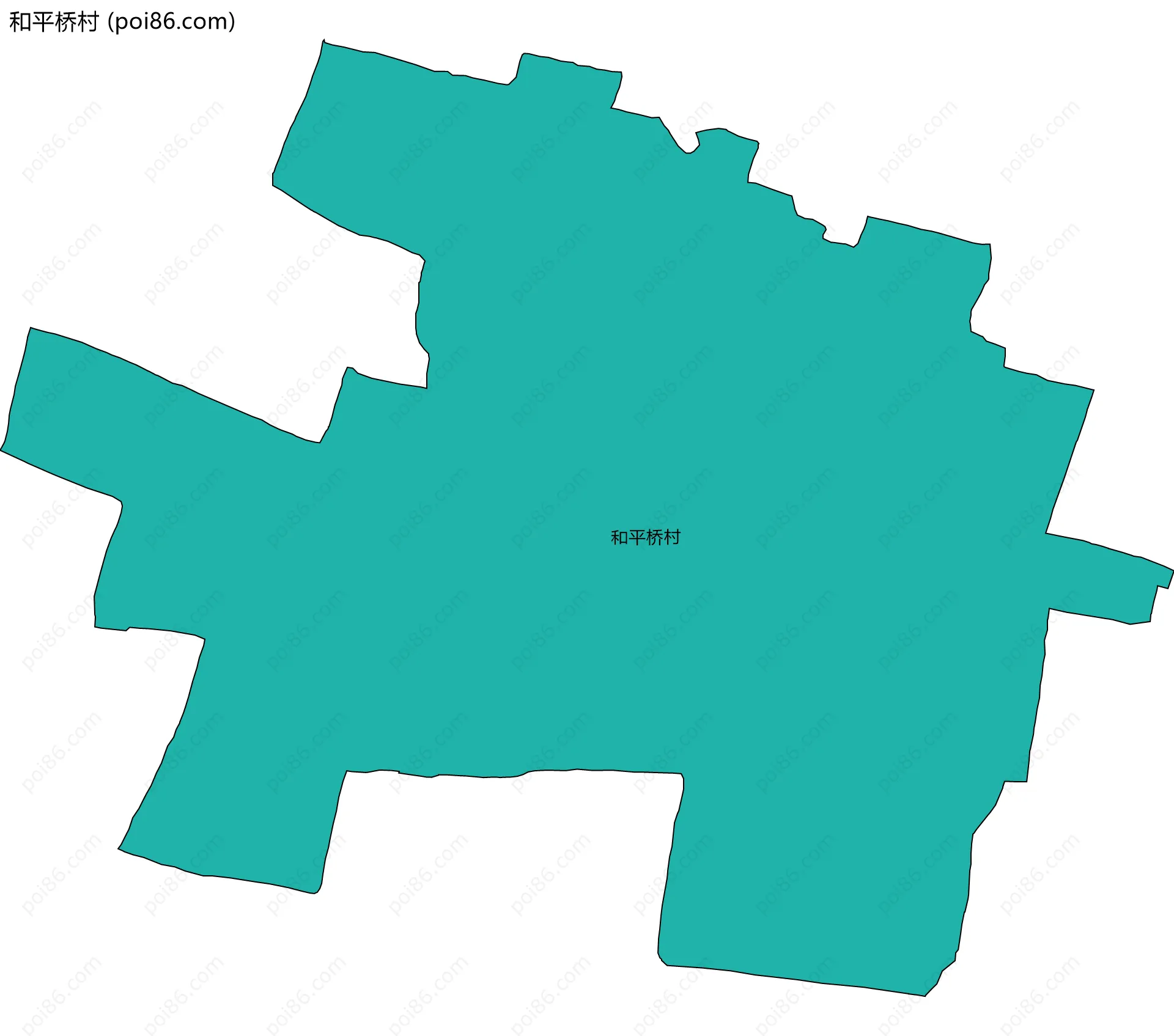和平桥村边界地图