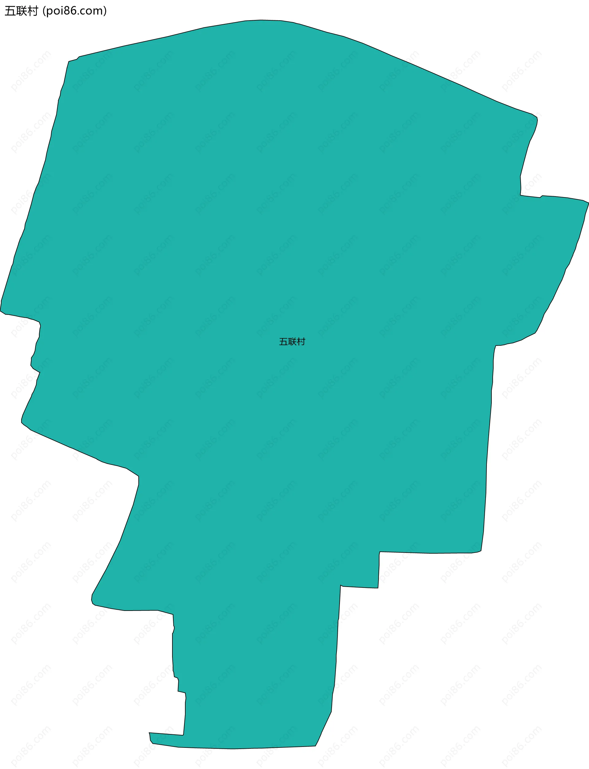 五联村边界地图