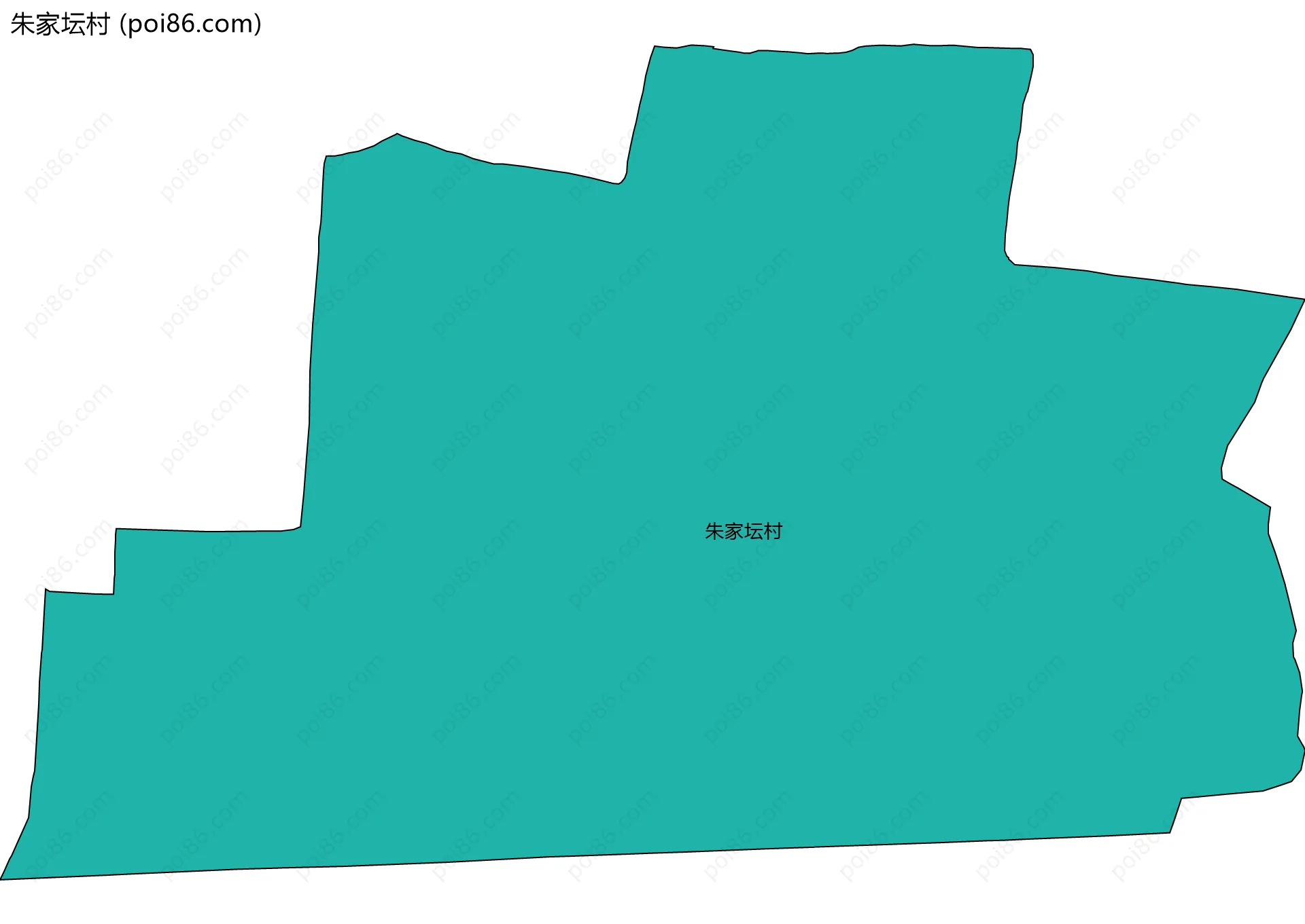 朱家坛村边界地图