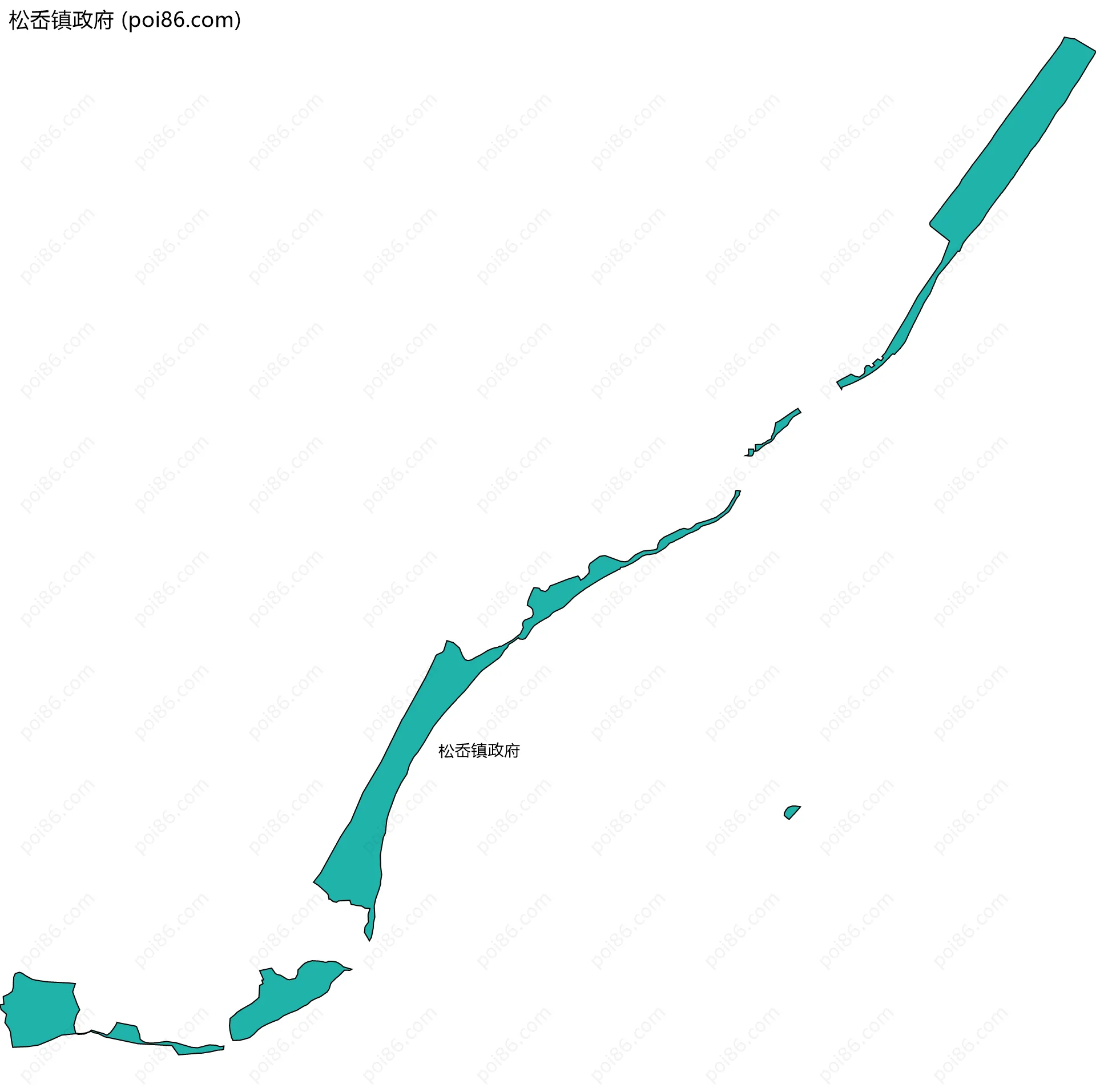 松岙镇政府边界地图