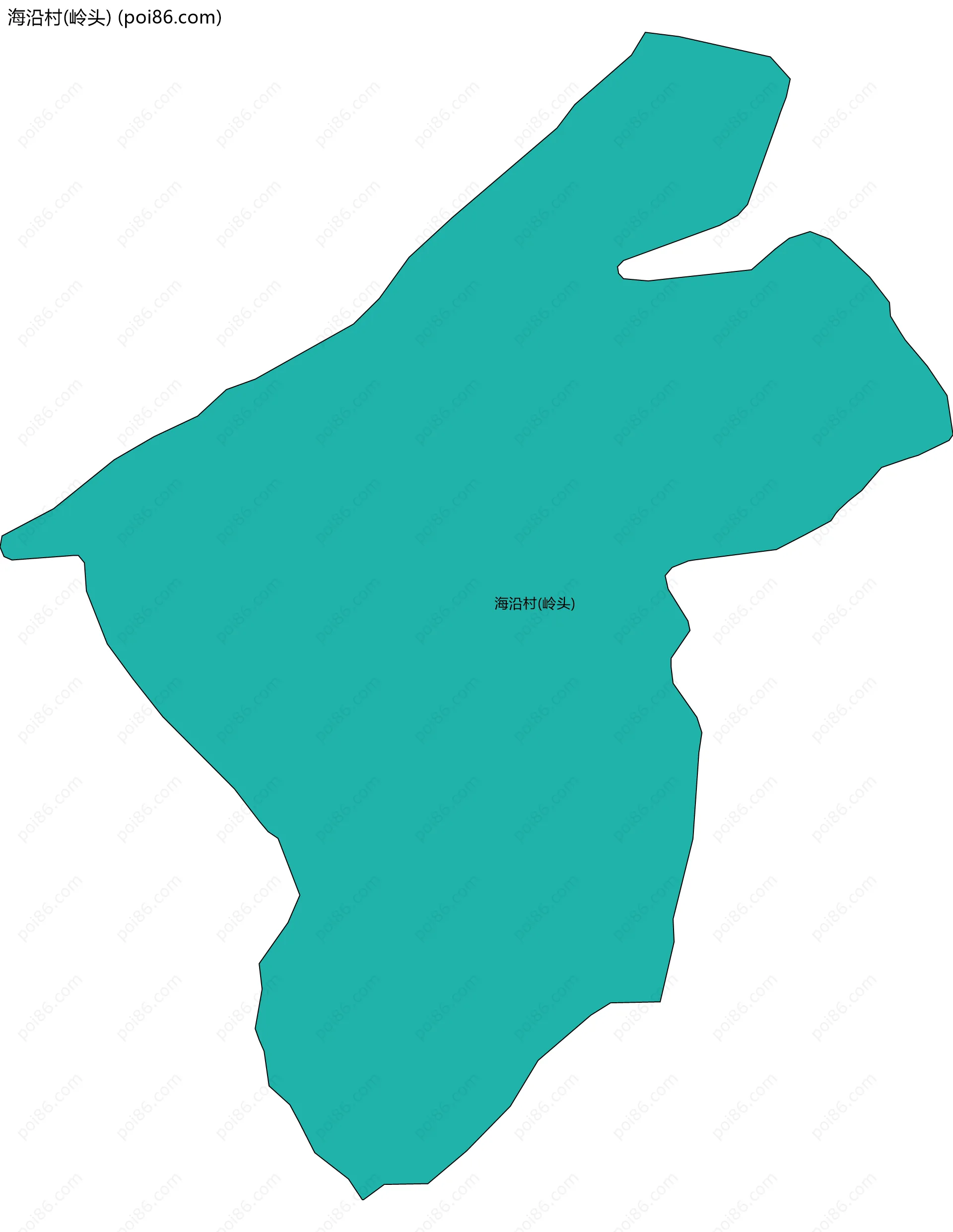 海沿村(岭头)边界地图