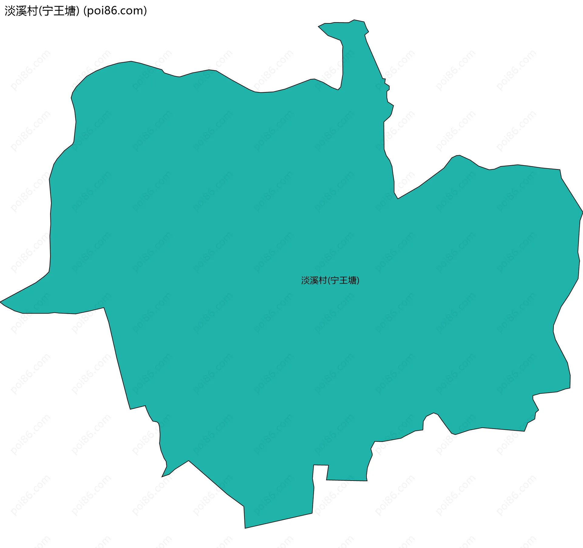 淡溪村(宁王塘)边界地图