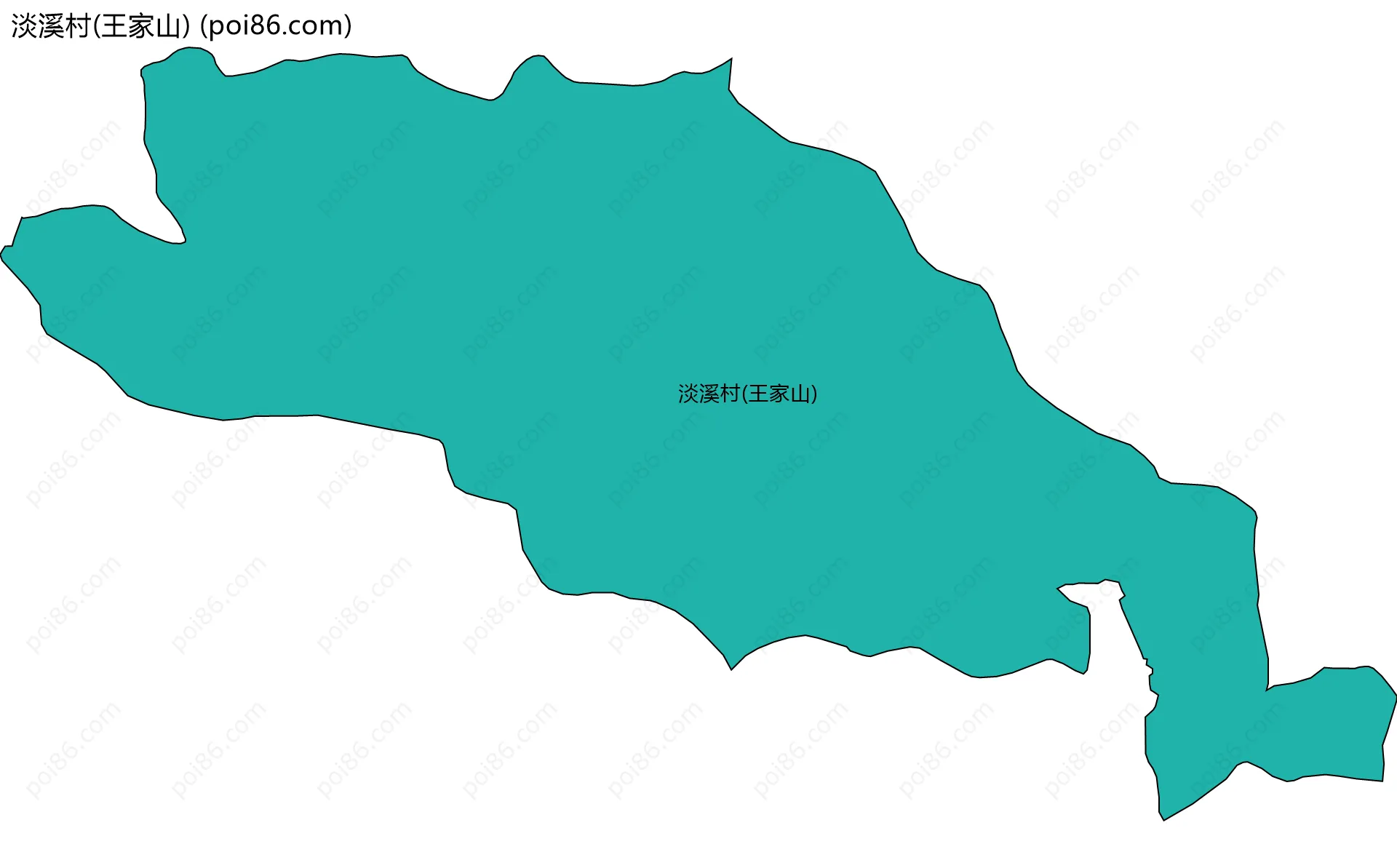 淡溪村(王家山)边界地图