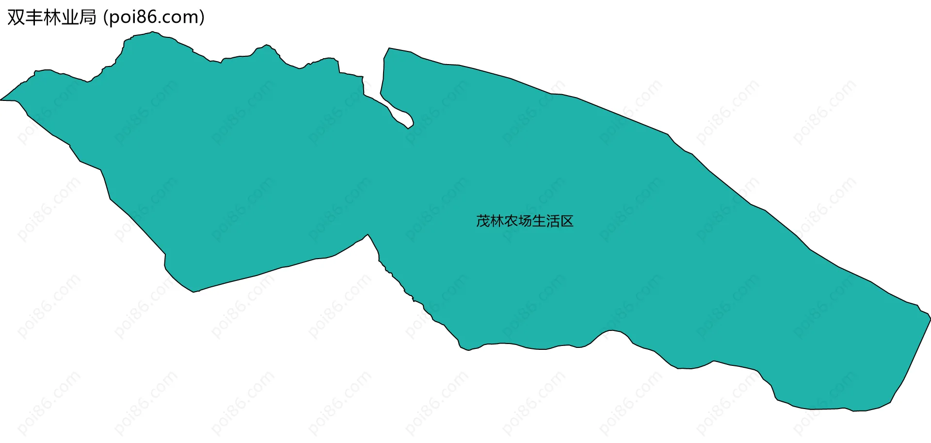 双丰林业局边界地图(五级行政区划)