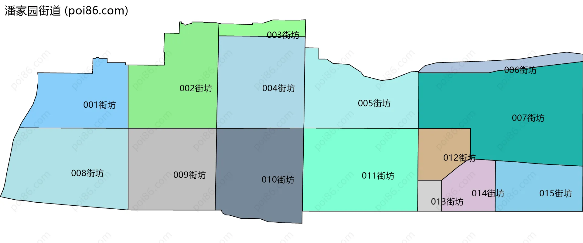 潘家园街道边界地图(五级行政区划)