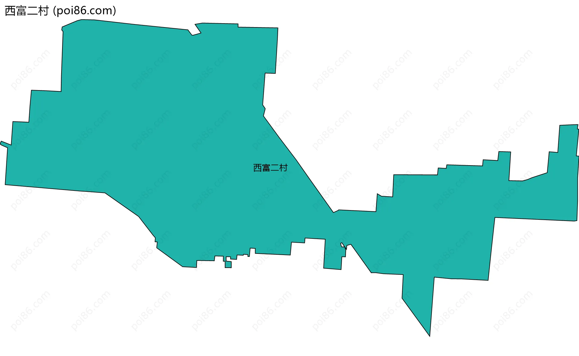 西富二村边界地图