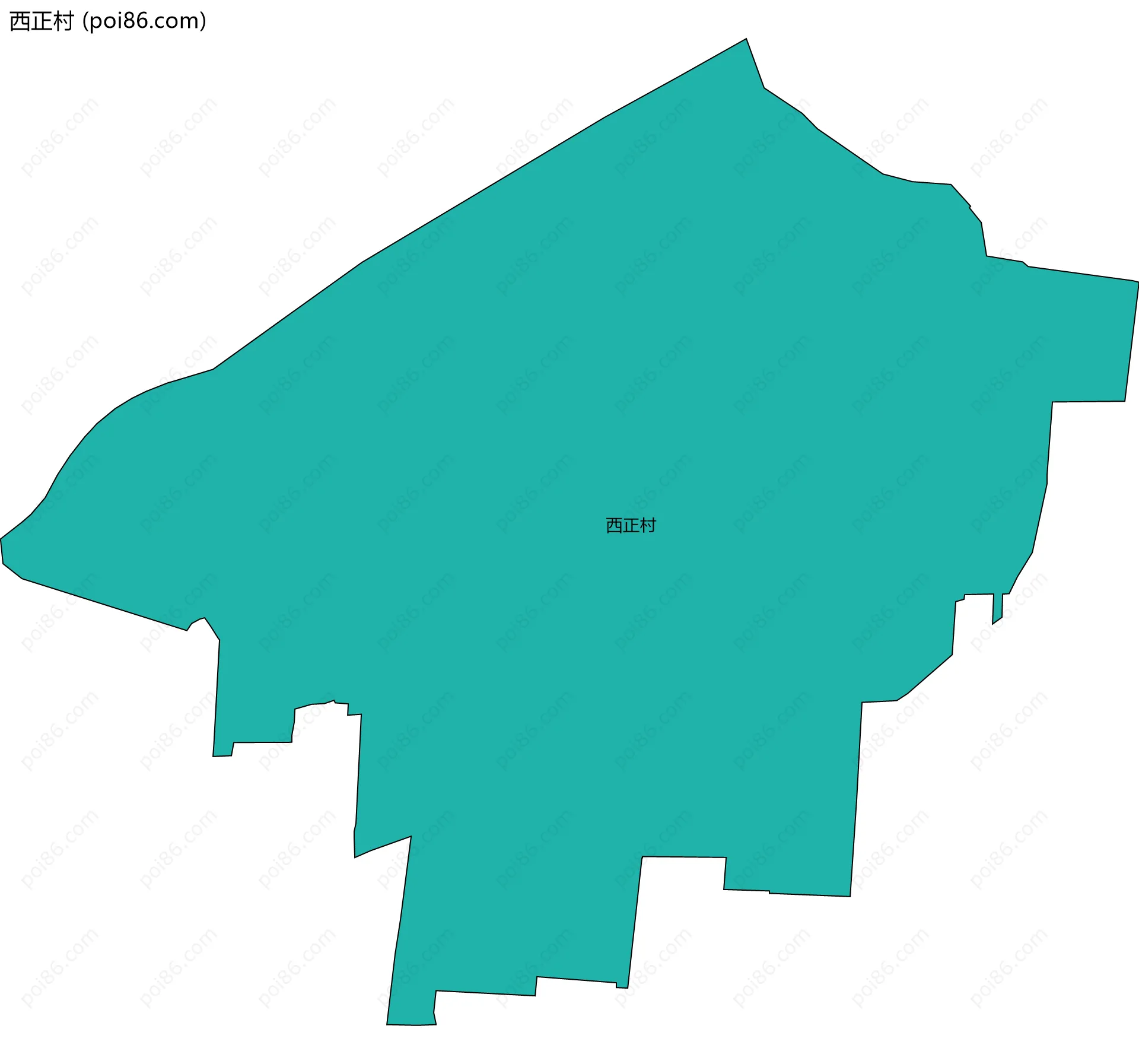 西正村边界地图