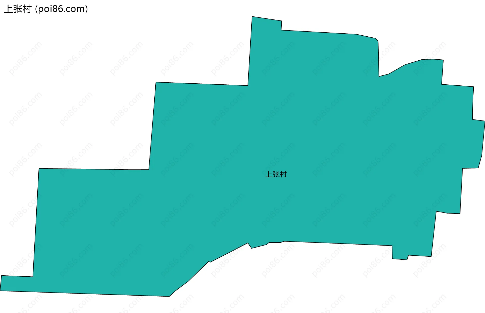 上张村边界地图