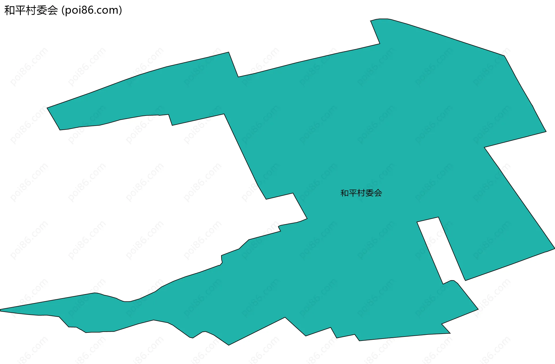 和平村委会边界地图