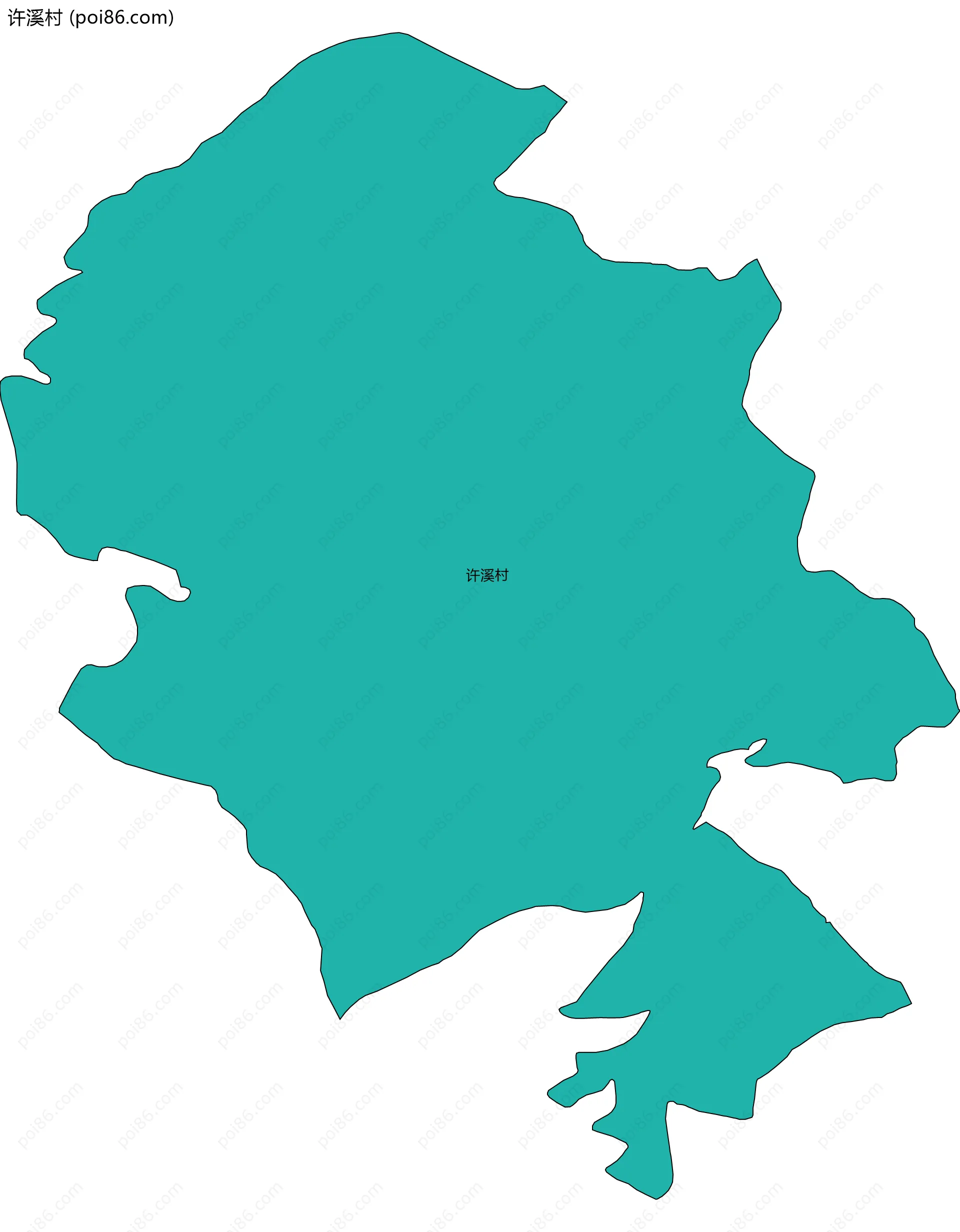 许溪村边界地图