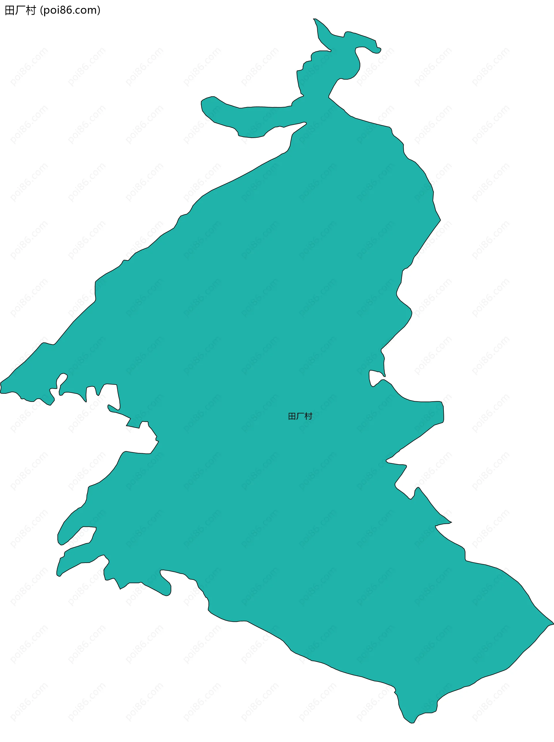 田厂村边界地图