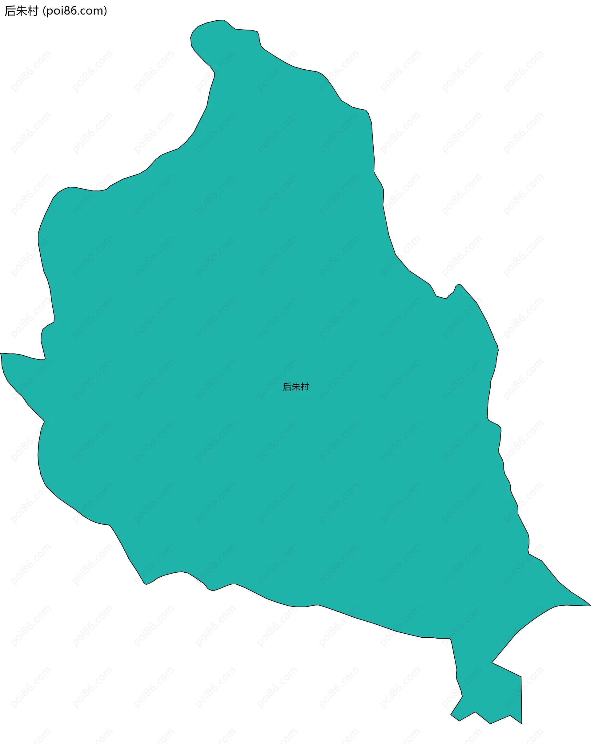 后朱村边界地图