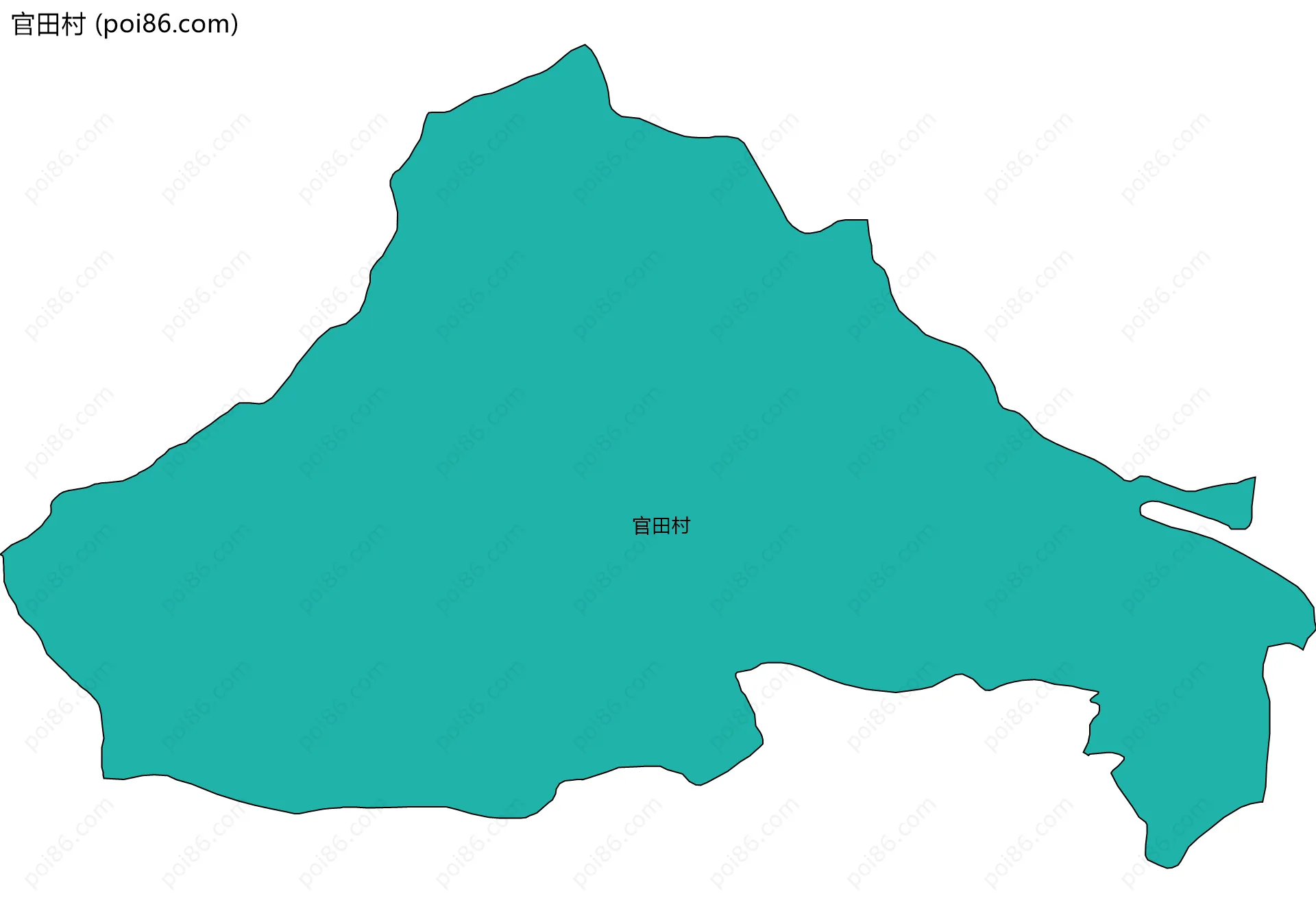 官田村边界地图