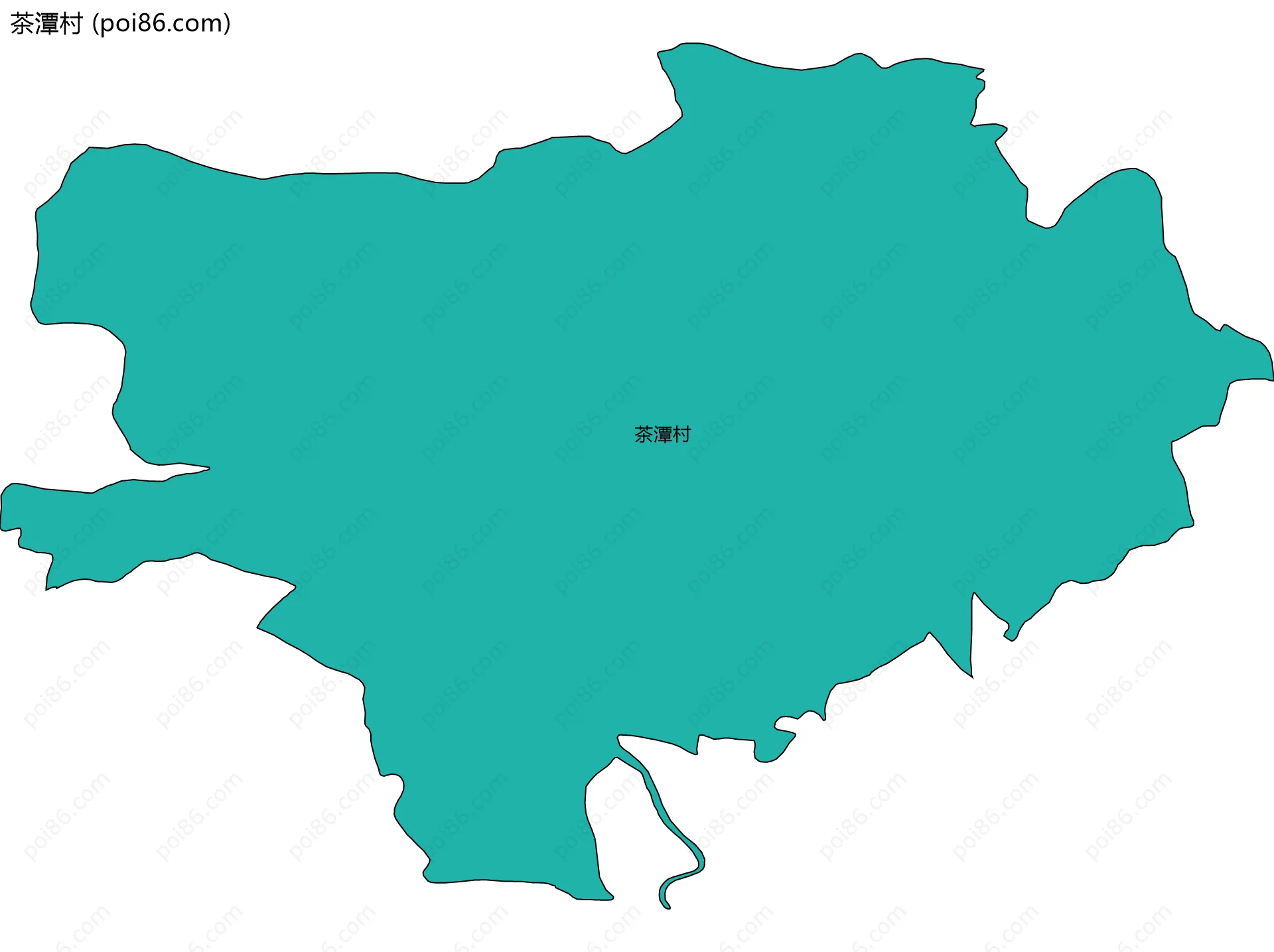 茶潭村边界地图