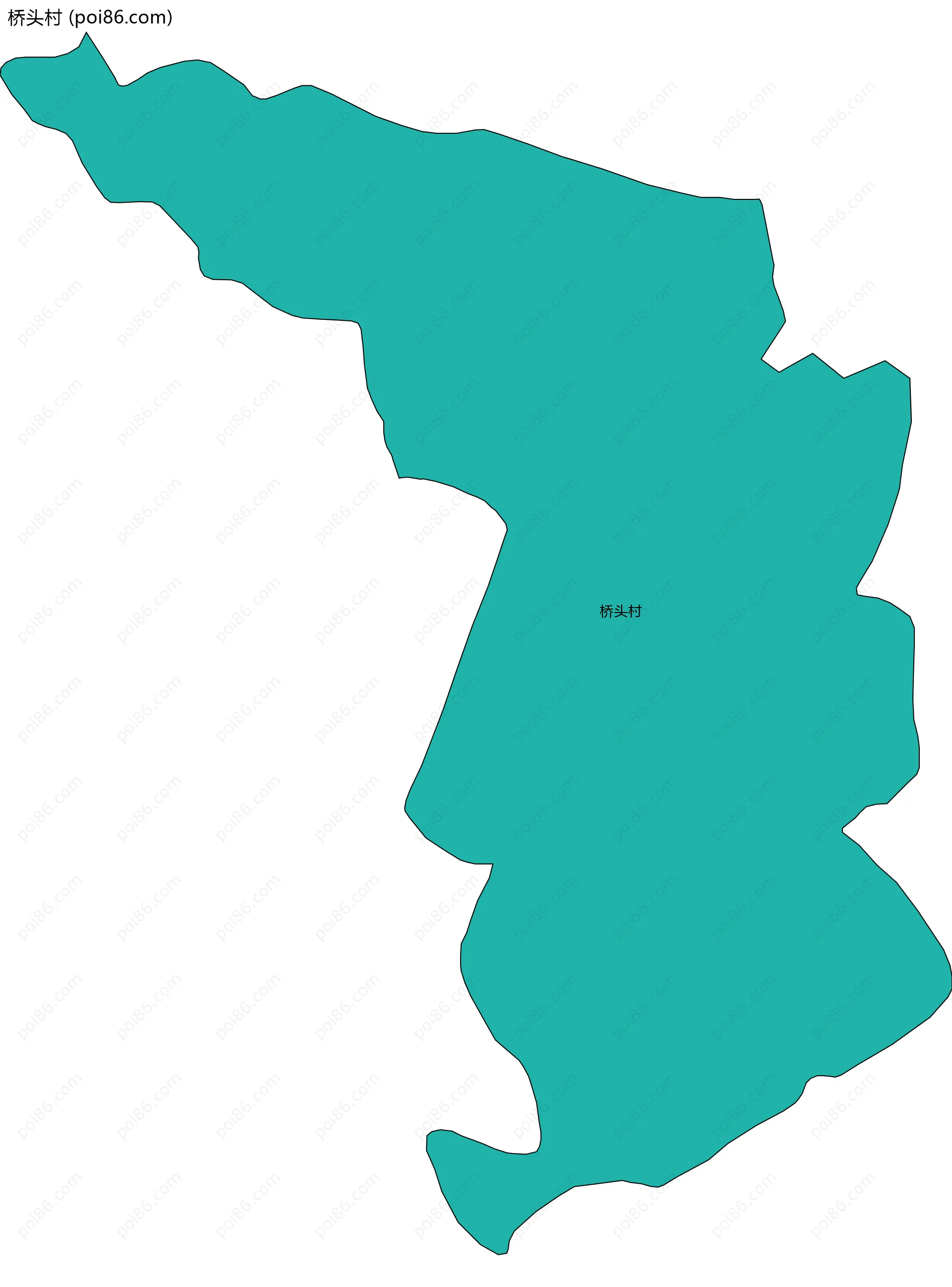 桥头村边界地图