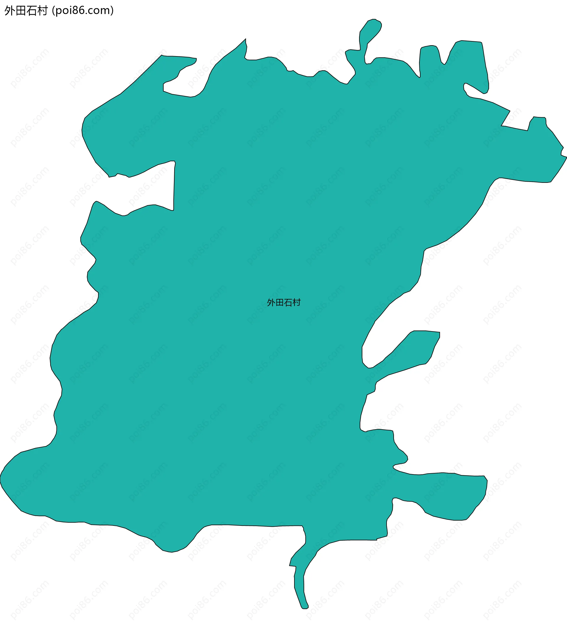 外田石村边界地图