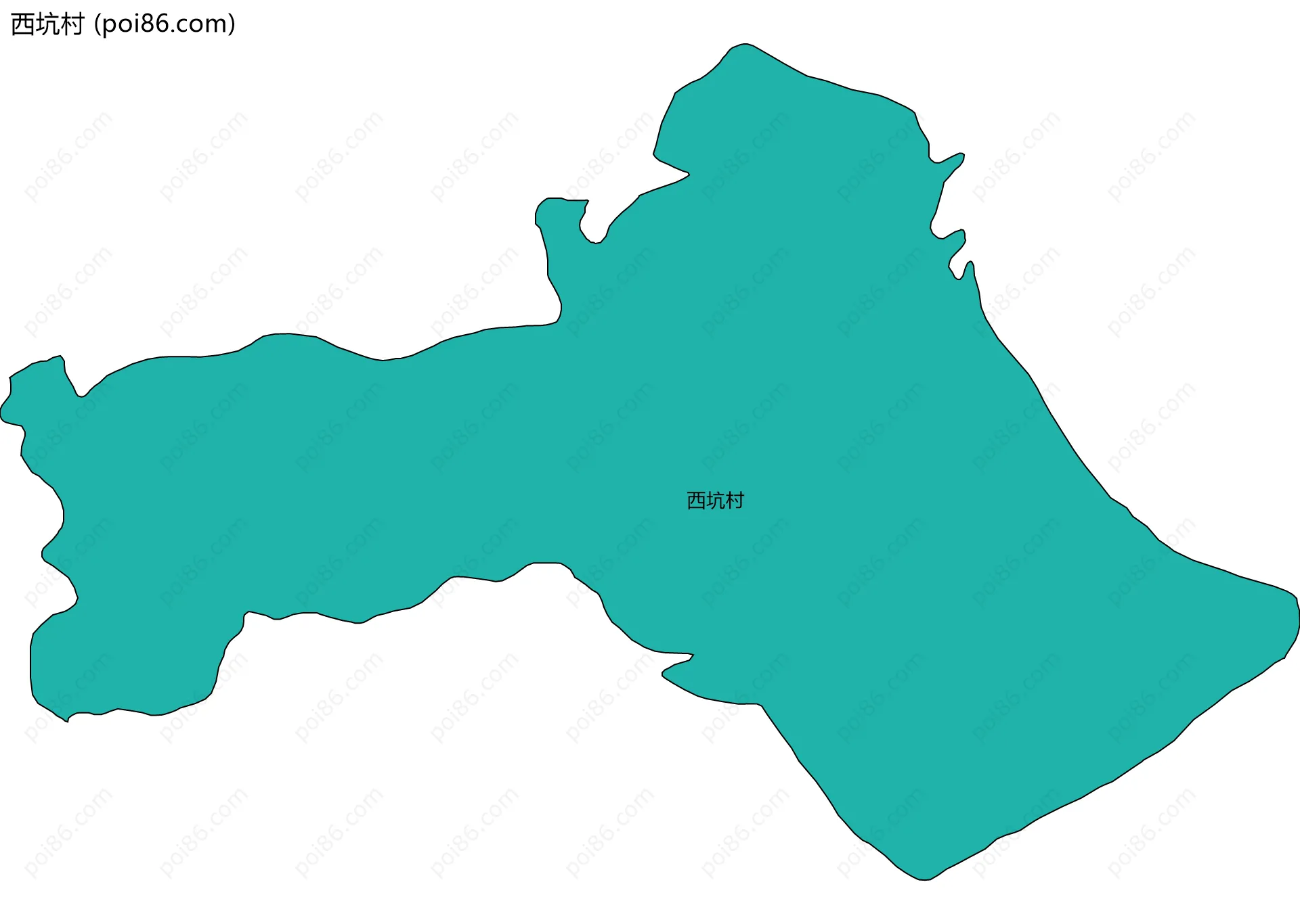 西坑村边界地图