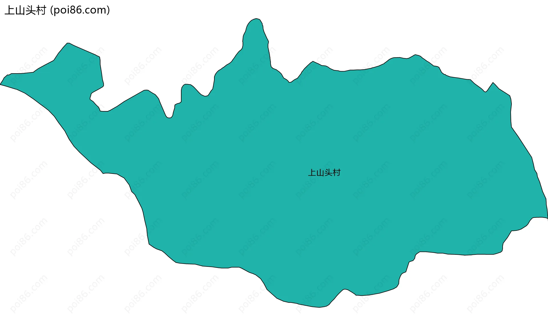 上山头村边界地图