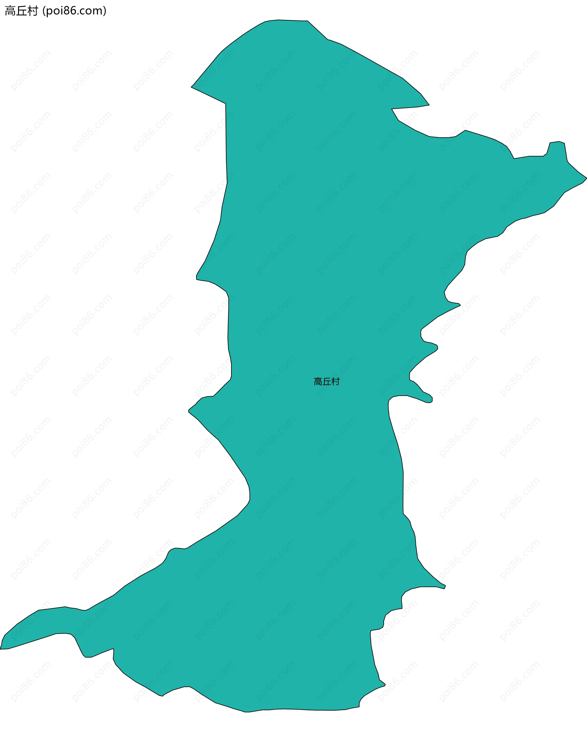 高丘村边界地图