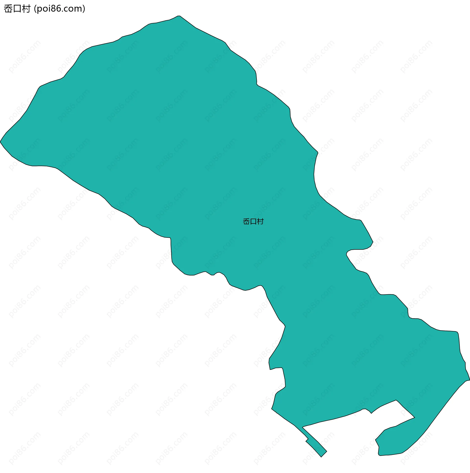 岙口村边界地图