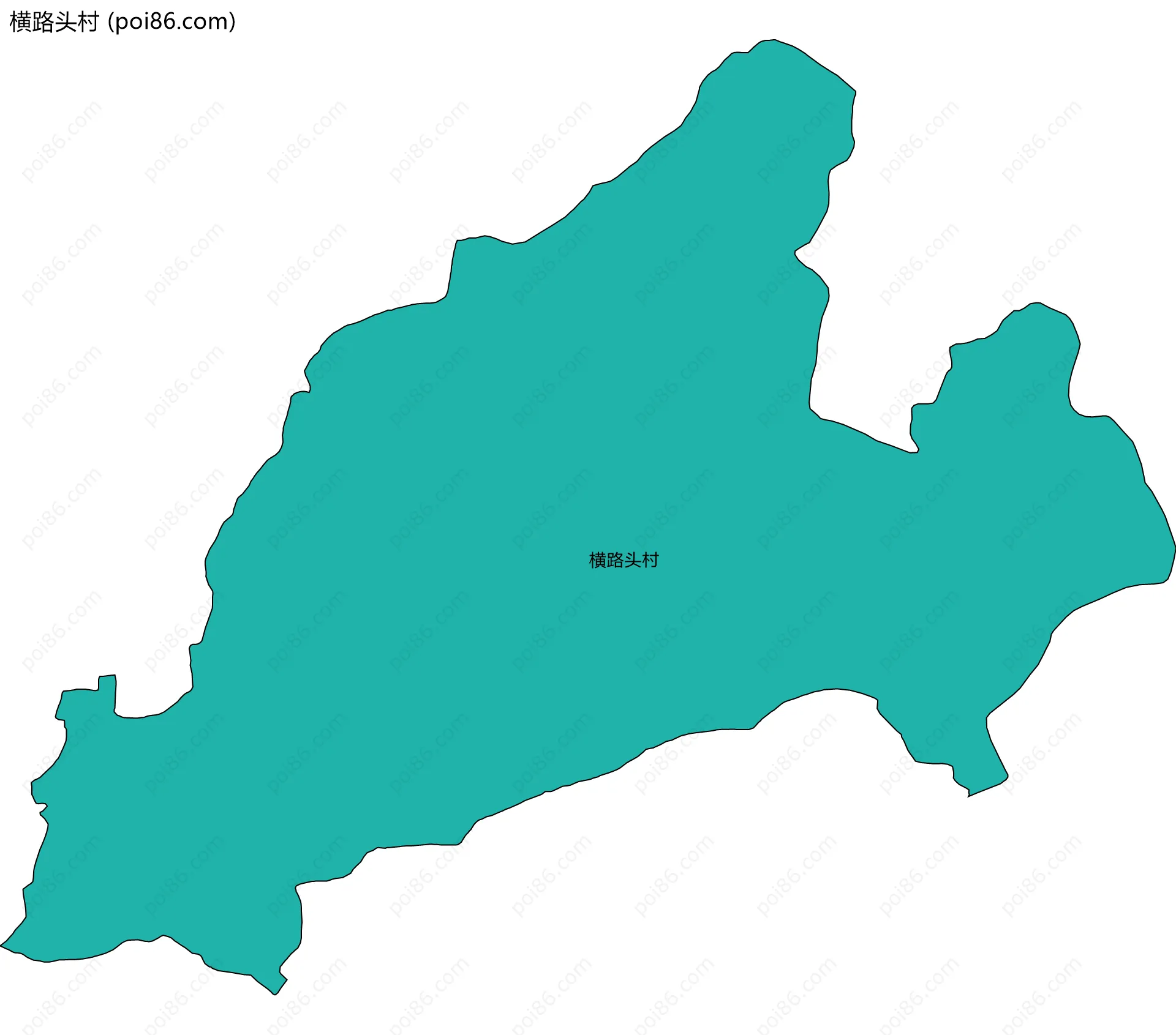 横路头村边界地图