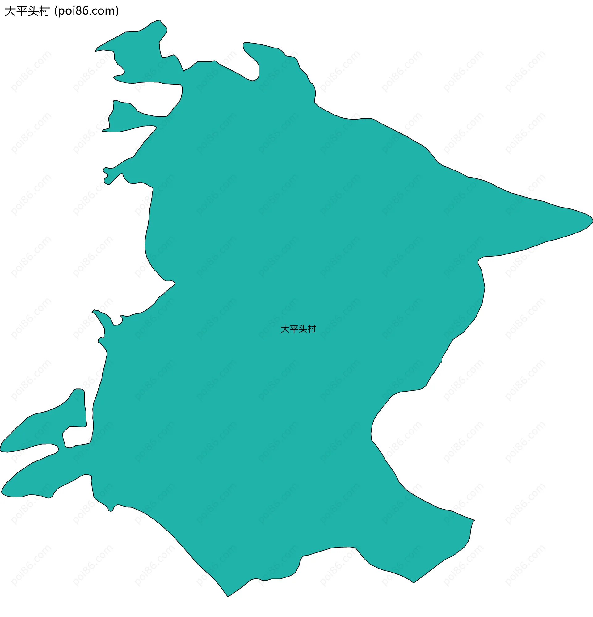 大平头村边界地图