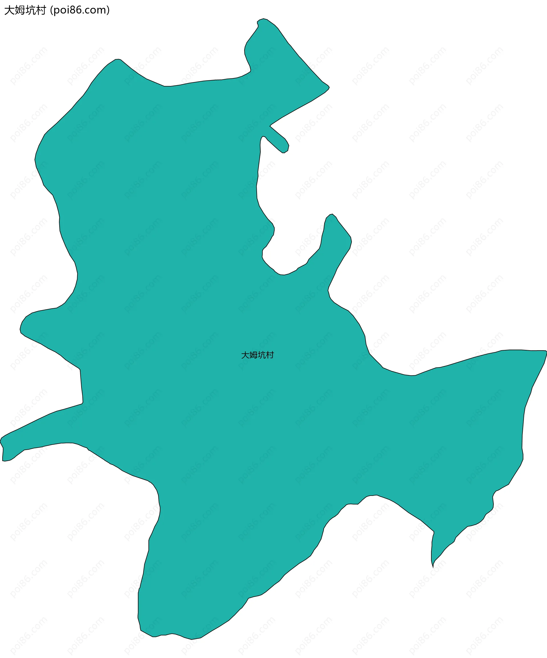 大姆坑村边界地图