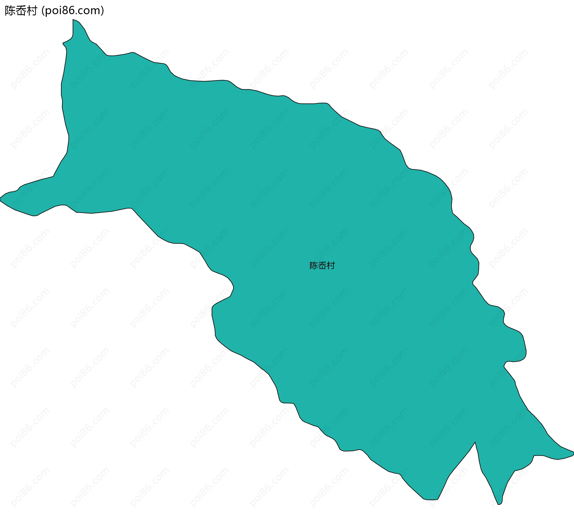 陈岙村边界地图