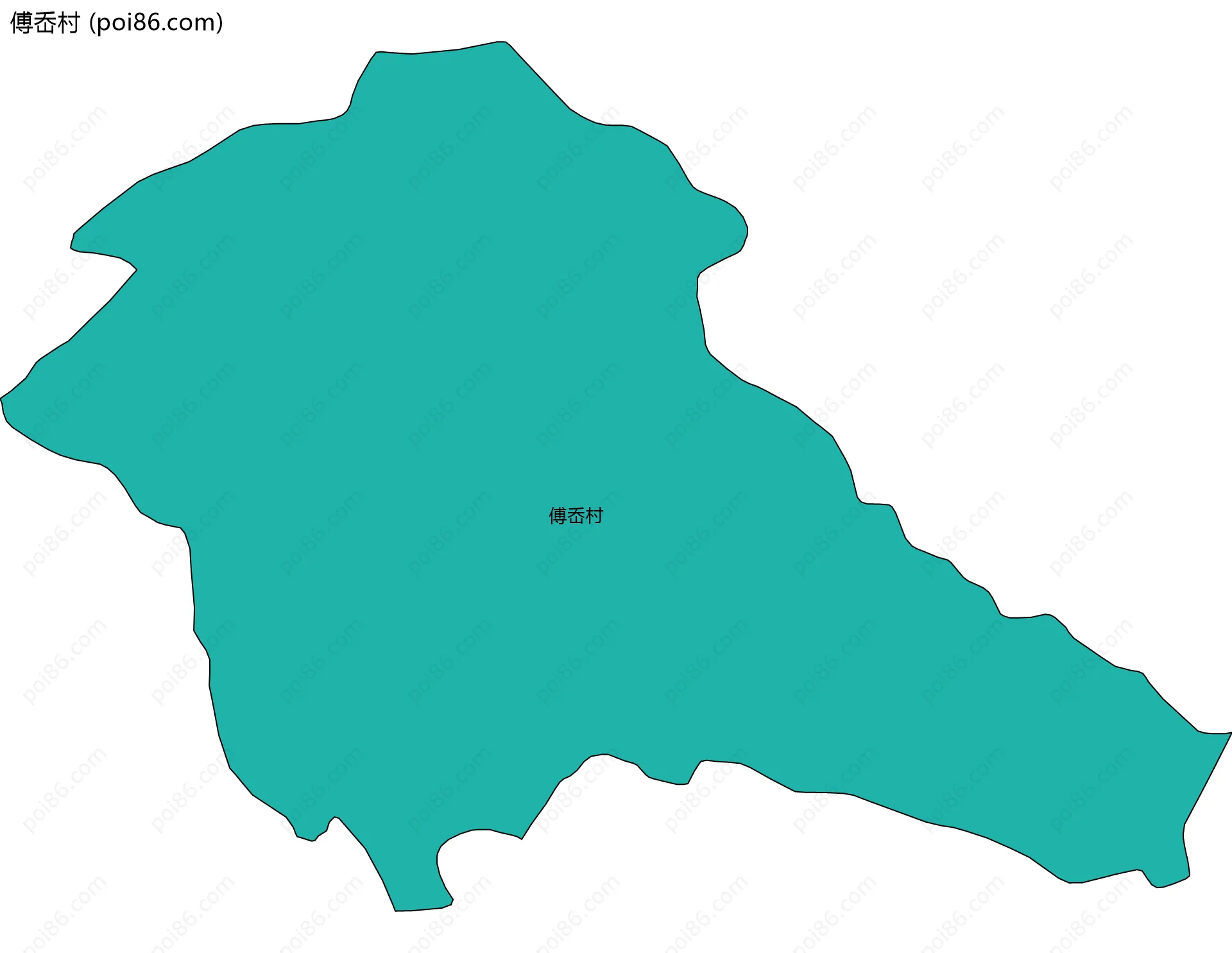 傅岙村边界地图