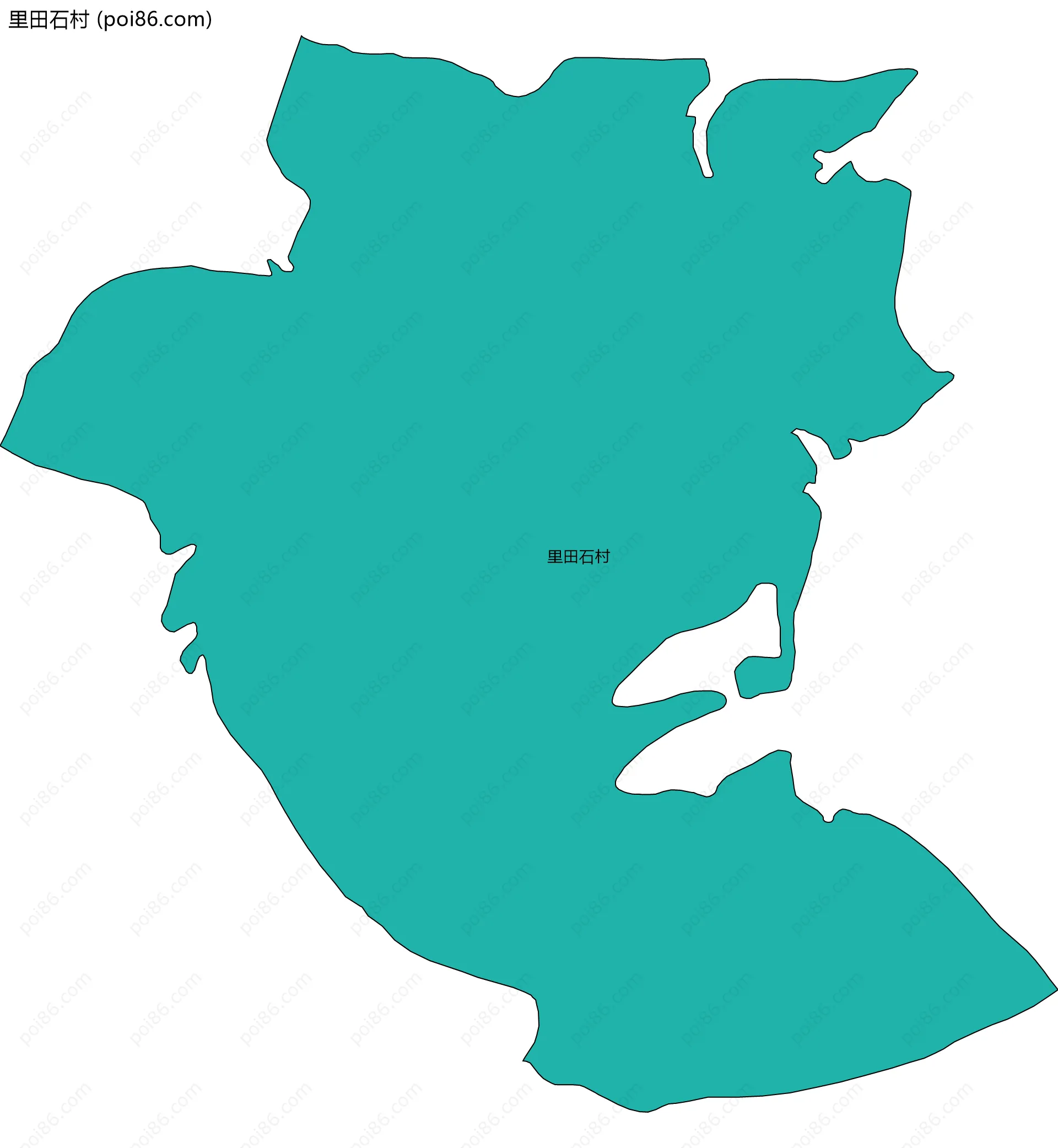 里田石村边界地图