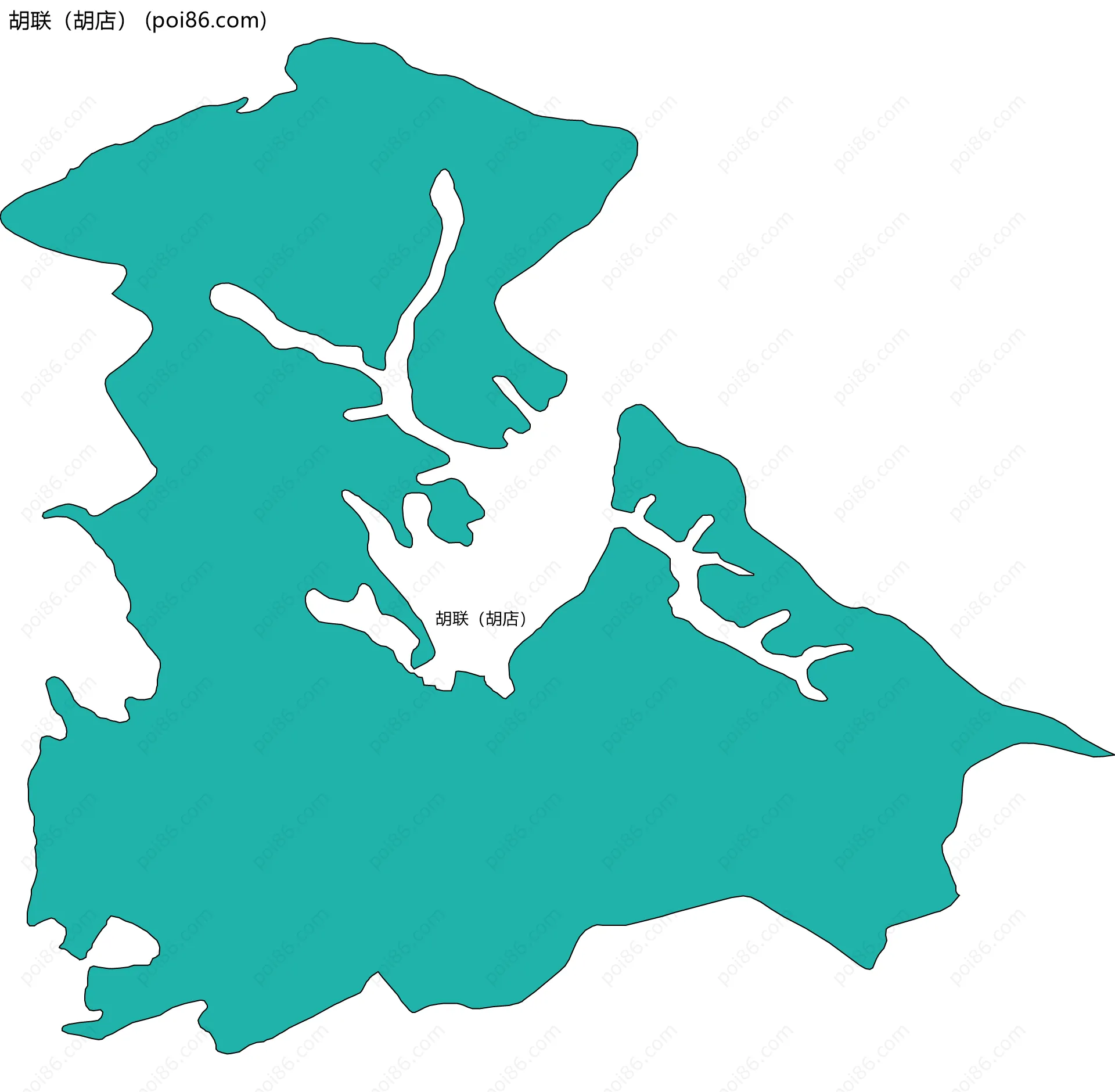 胡联（胡店）边界地图
