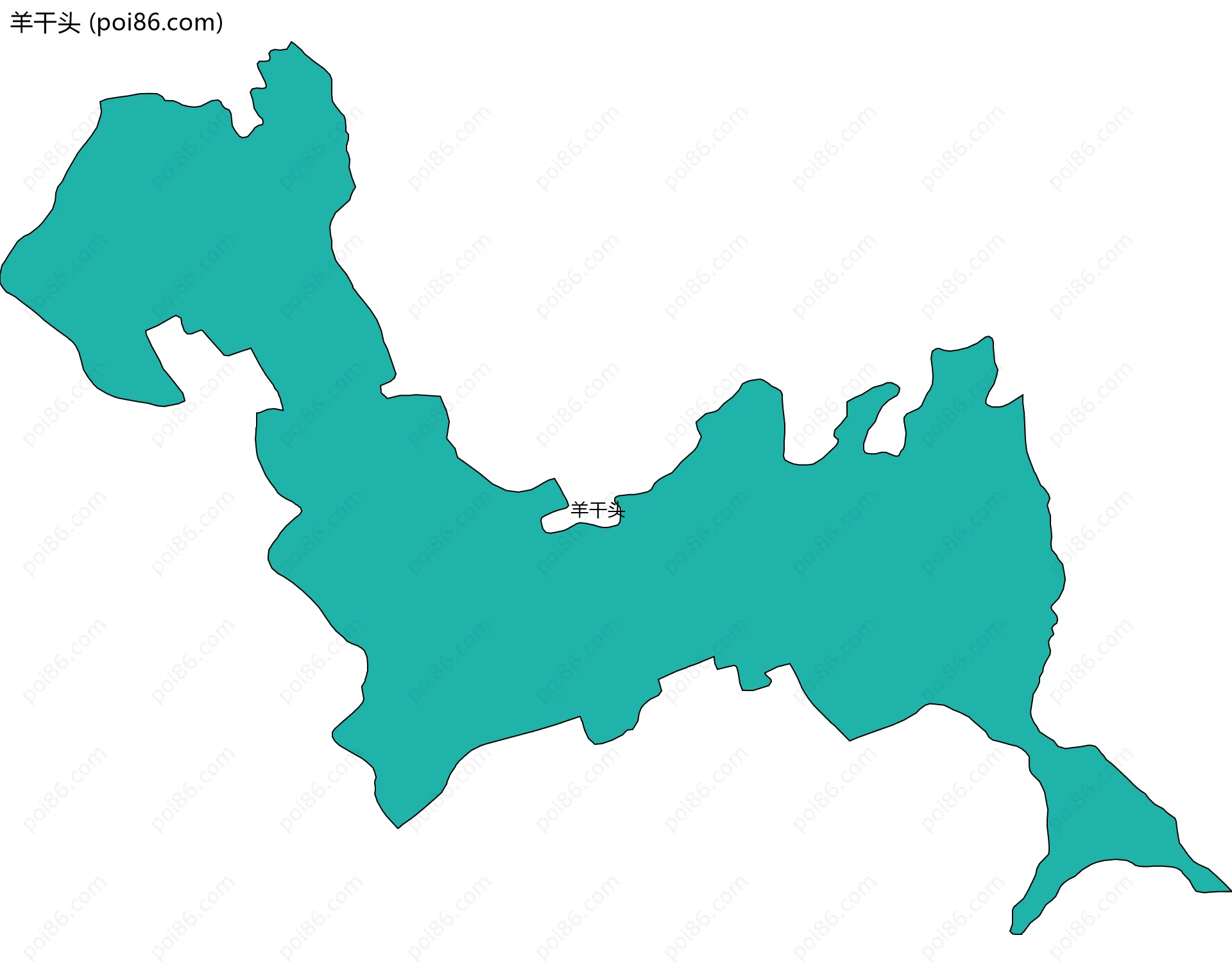 羊干头边界地图