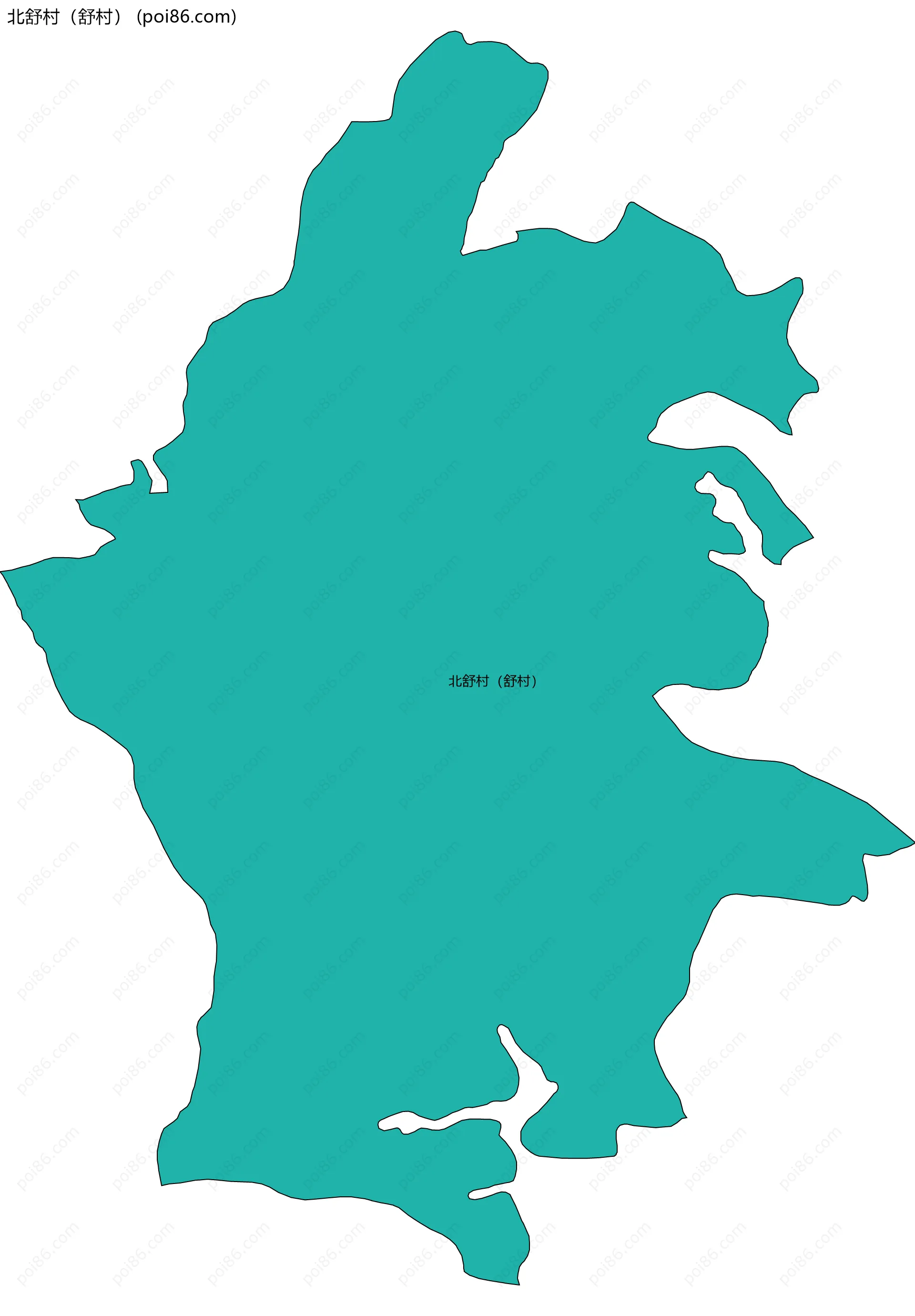 北舒村（舒村）边界地图