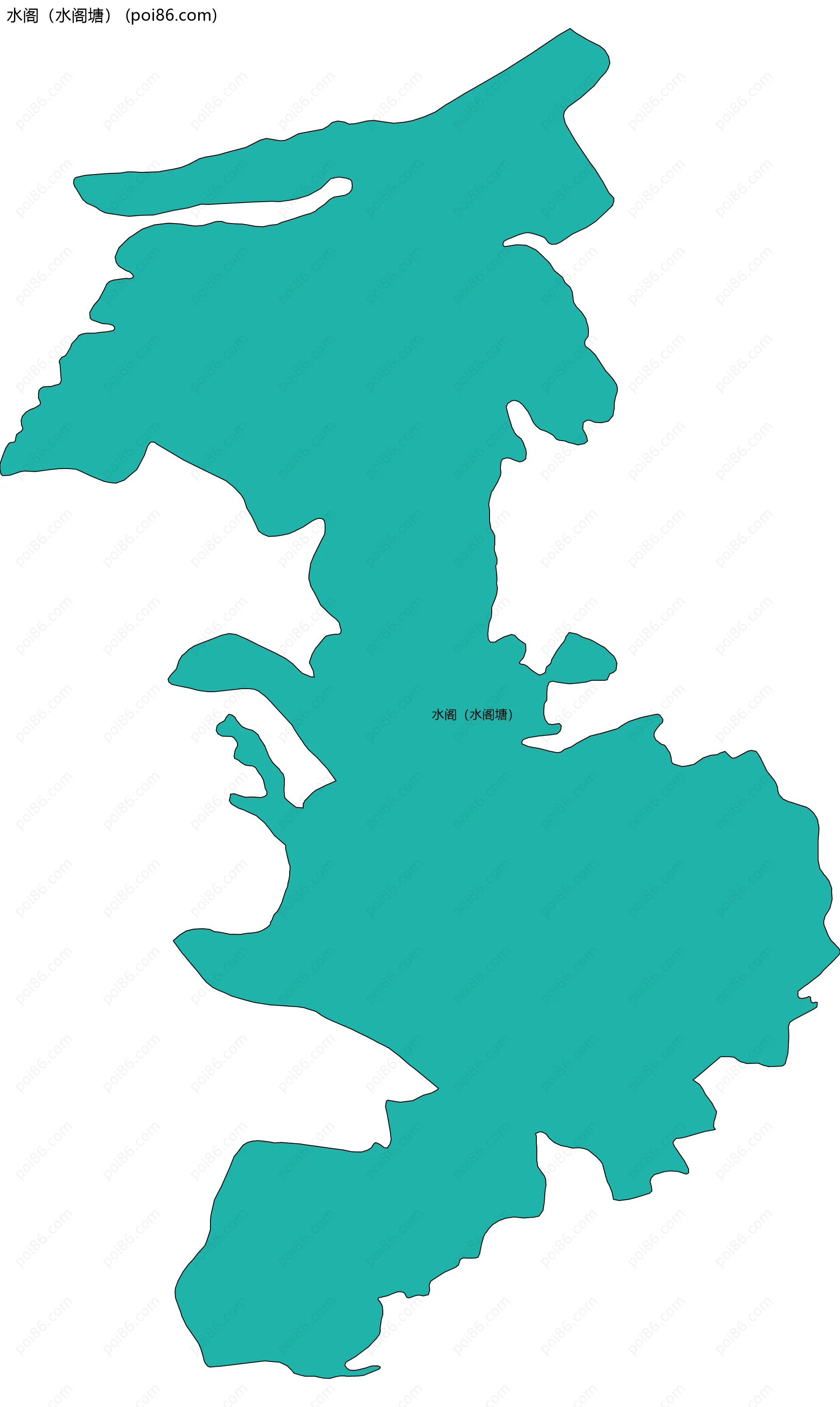 水阁（水阁塘）边界地图