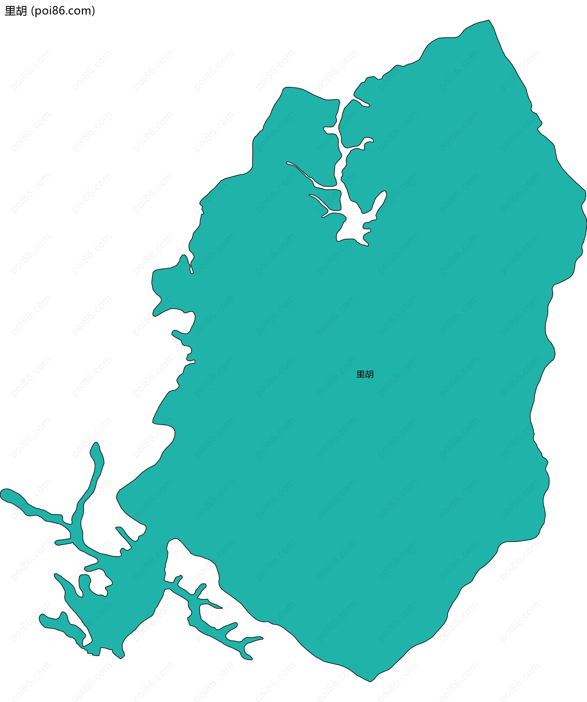 里胡边界地图
