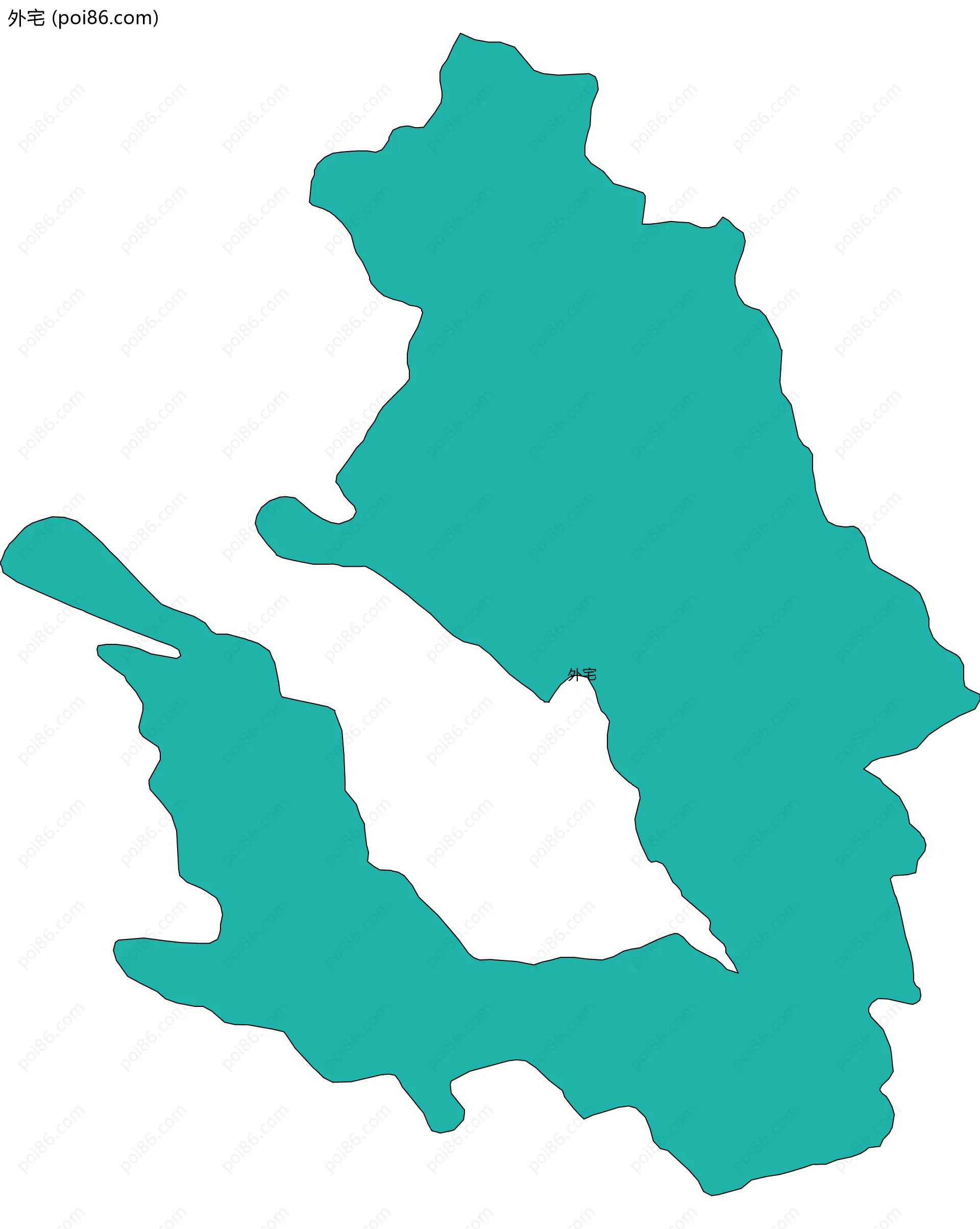 外宅边界地图