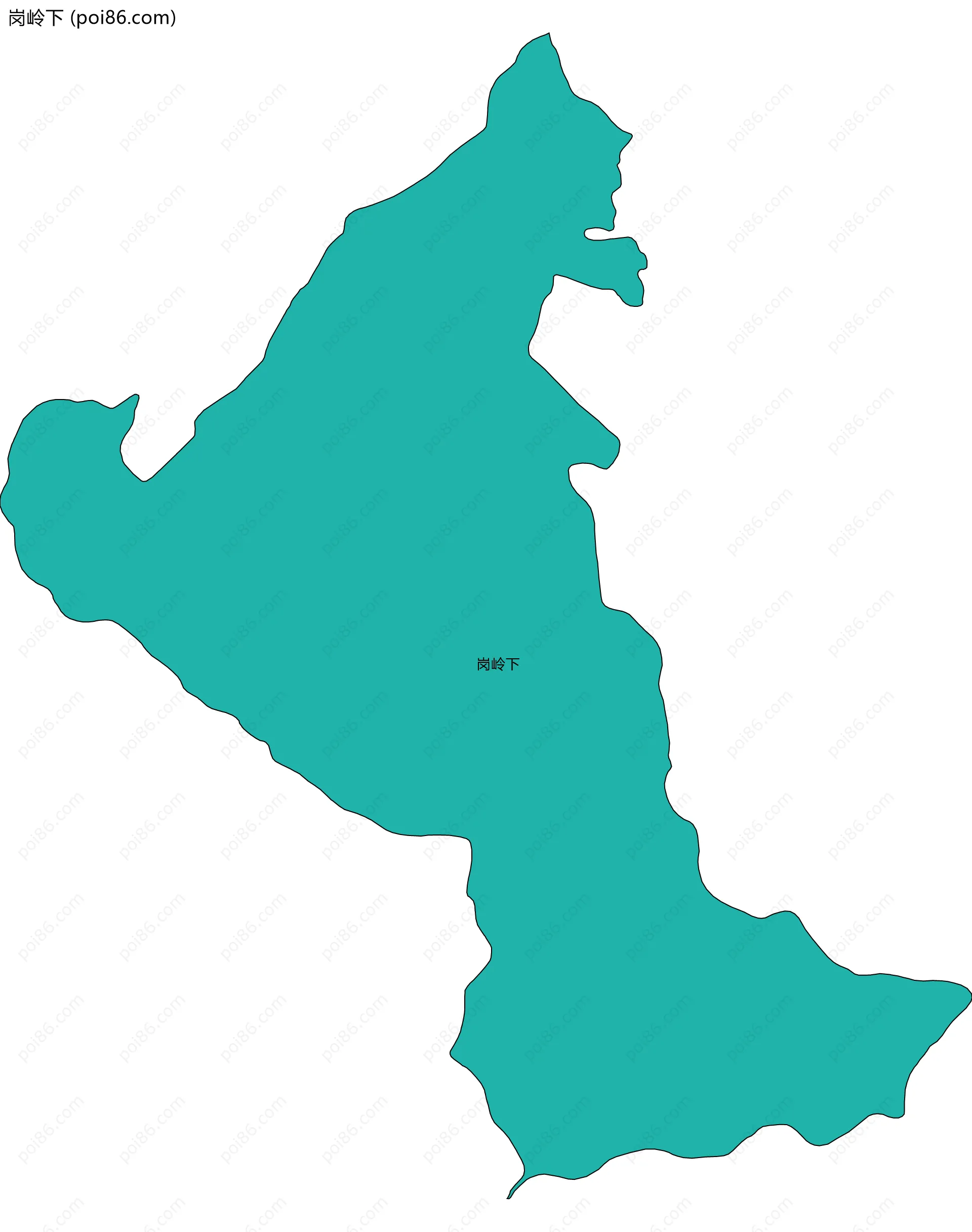 岗岭下边界地图